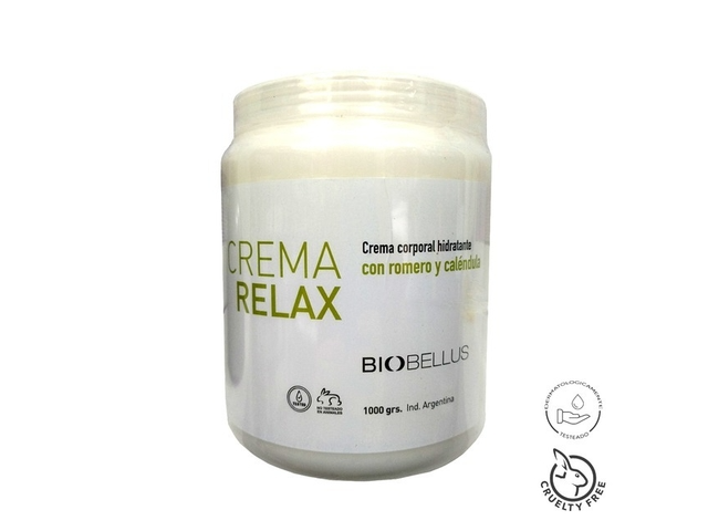 BIOBELLUS CREMA RELAX ROMERO CALENDULA 1000 GRS