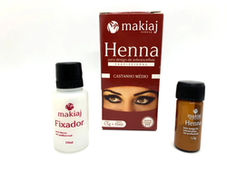 MAKIAJ HENNA CASTAÑO MEDIO 1,5g + FIJADOR 10ml