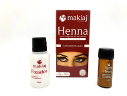 MAKIAJ HENNA CASTAÑO CLARO 1,5g + FIJADOR 10ml