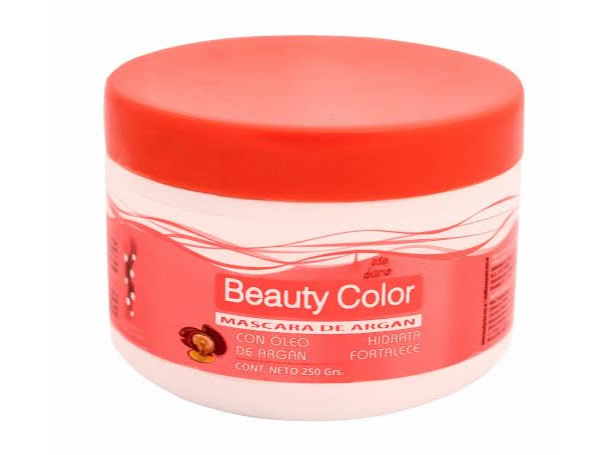 BEAUTY COLOR MASCARA CAPILAR CON ÓLEO DE ARGÁN 250 GR