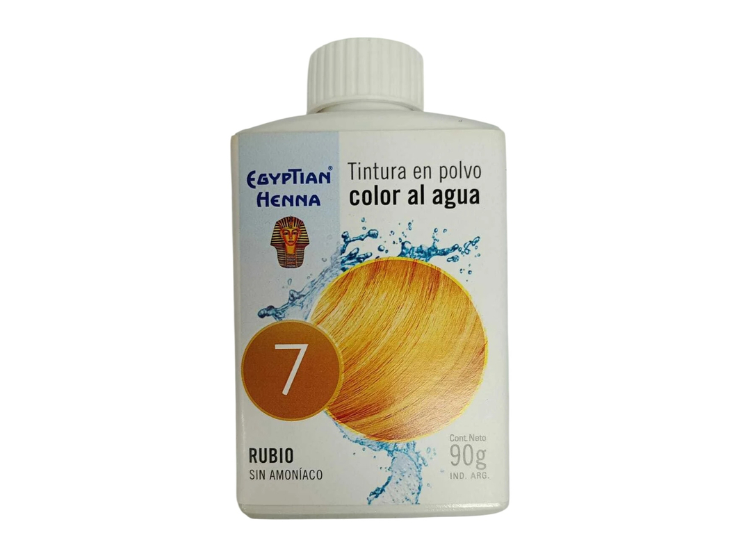 EGYPTIAN HENNA TINTURA EN POLVO COLOR AL AGUA 90GRS RUBIO