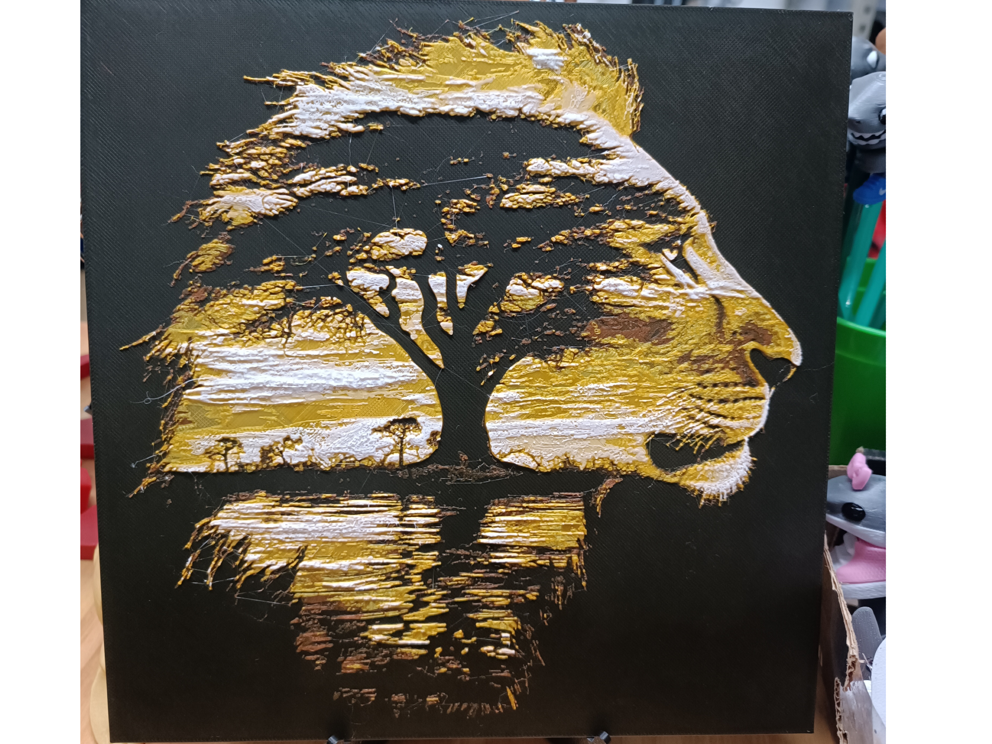 Cuadro rey león 21 cm x 21 cm