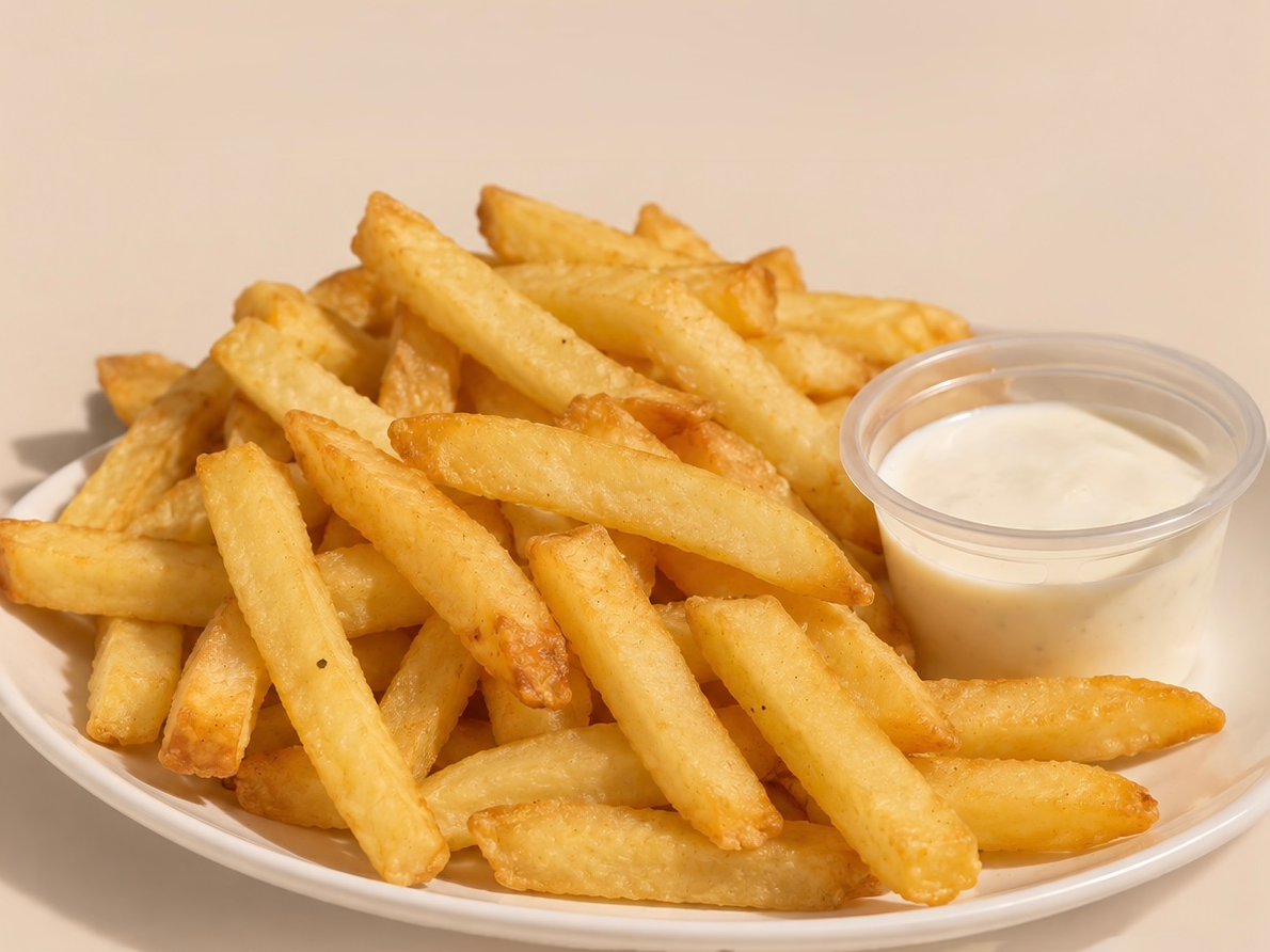 Porción de papas + aderezo