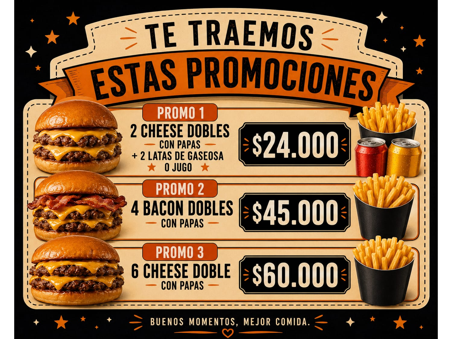 PROMO 2   (4 bacon dobles)