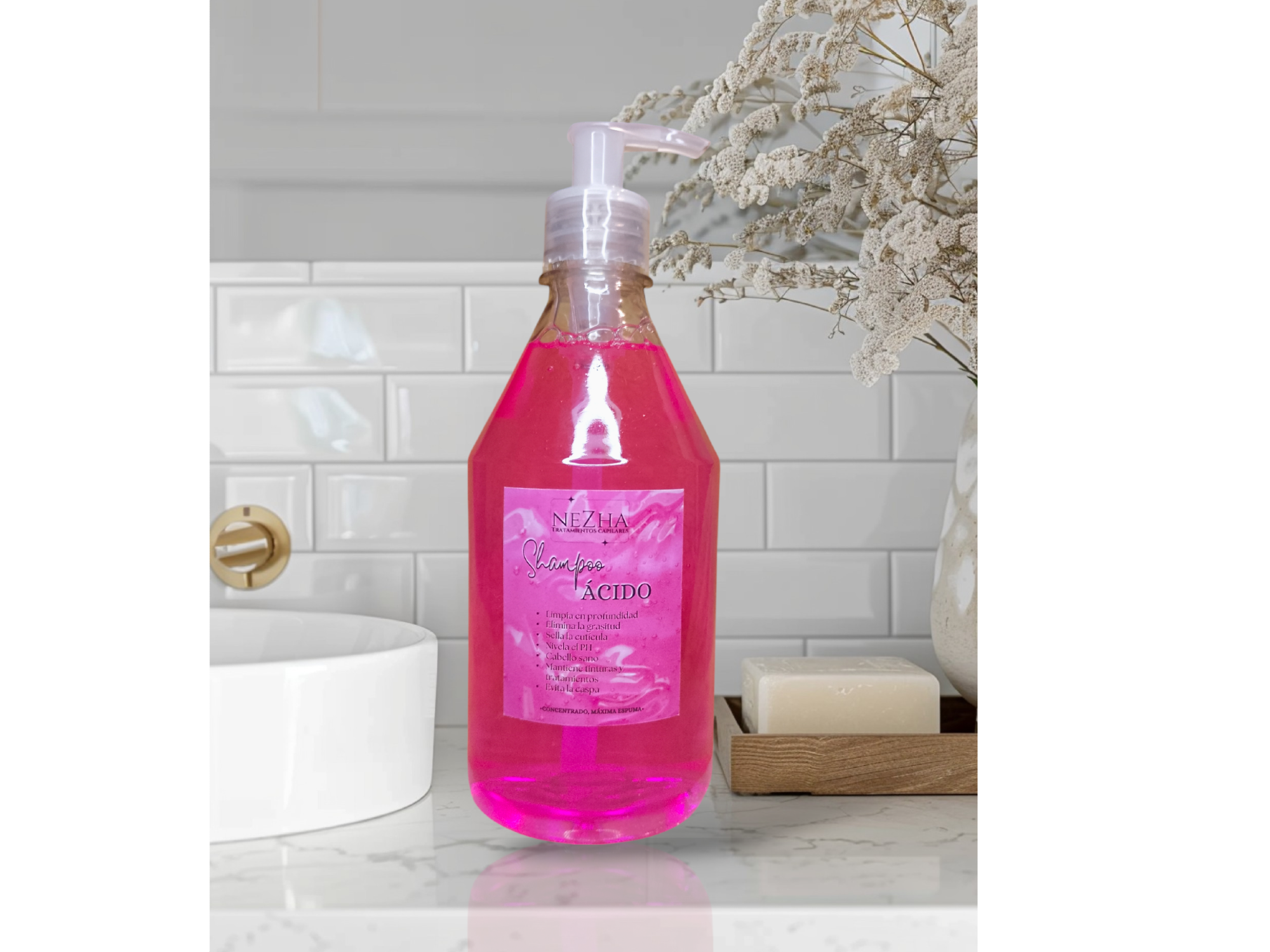 Shampoo ácido con glicerina