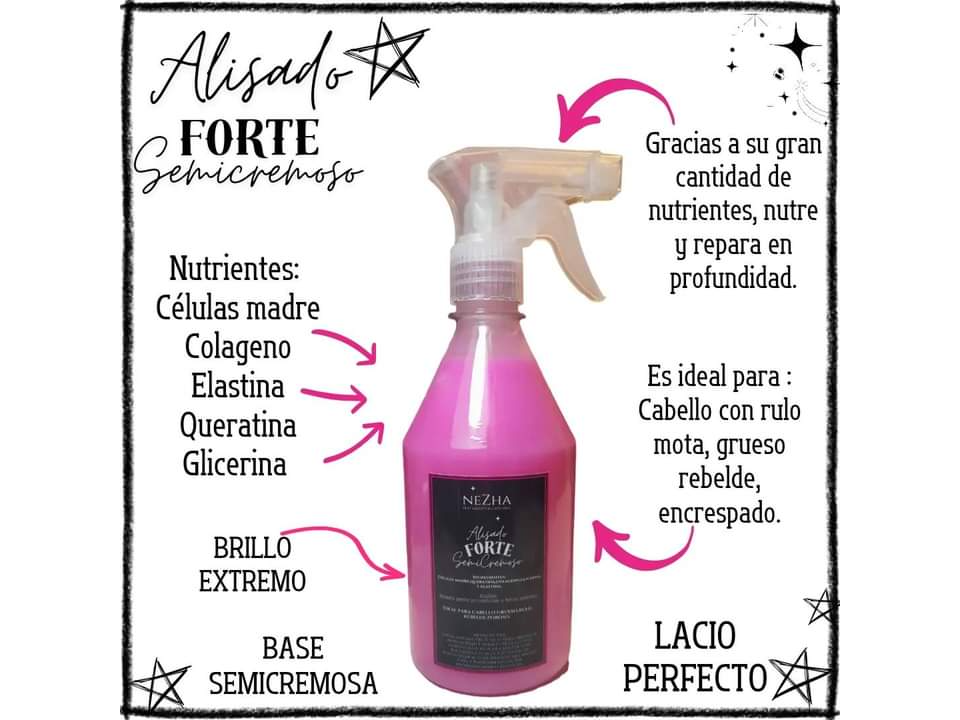 Alisado forte semicremoso 500ml gatillo