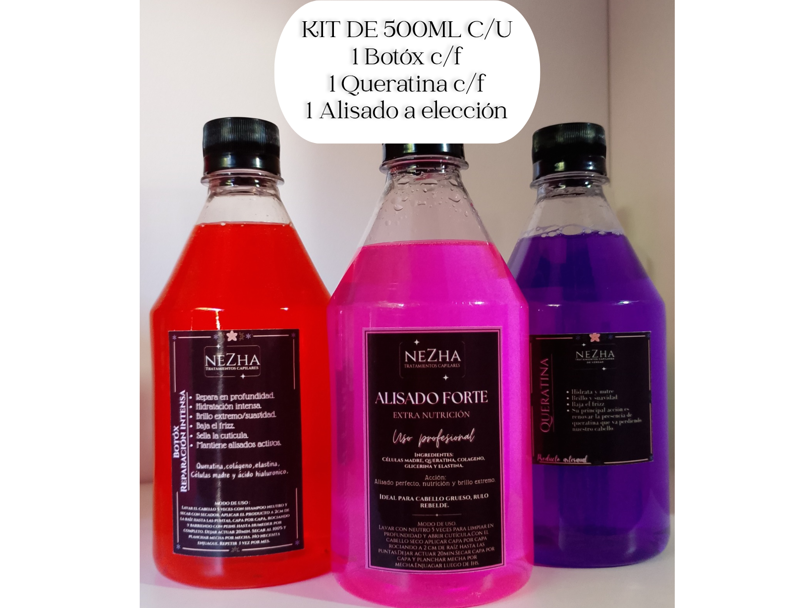 KIT 3 PRODUCTOS de 500ml c/u