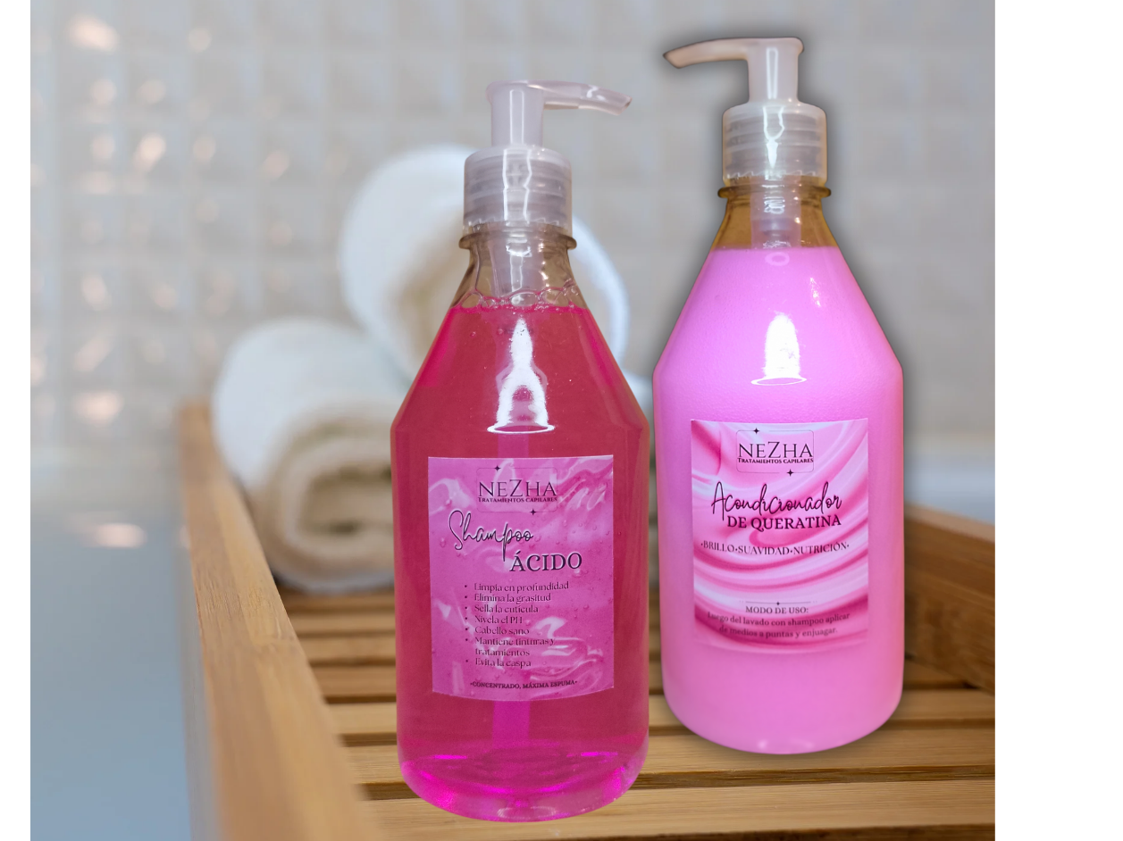 Shampoo ácido+Acondicionador de queratina