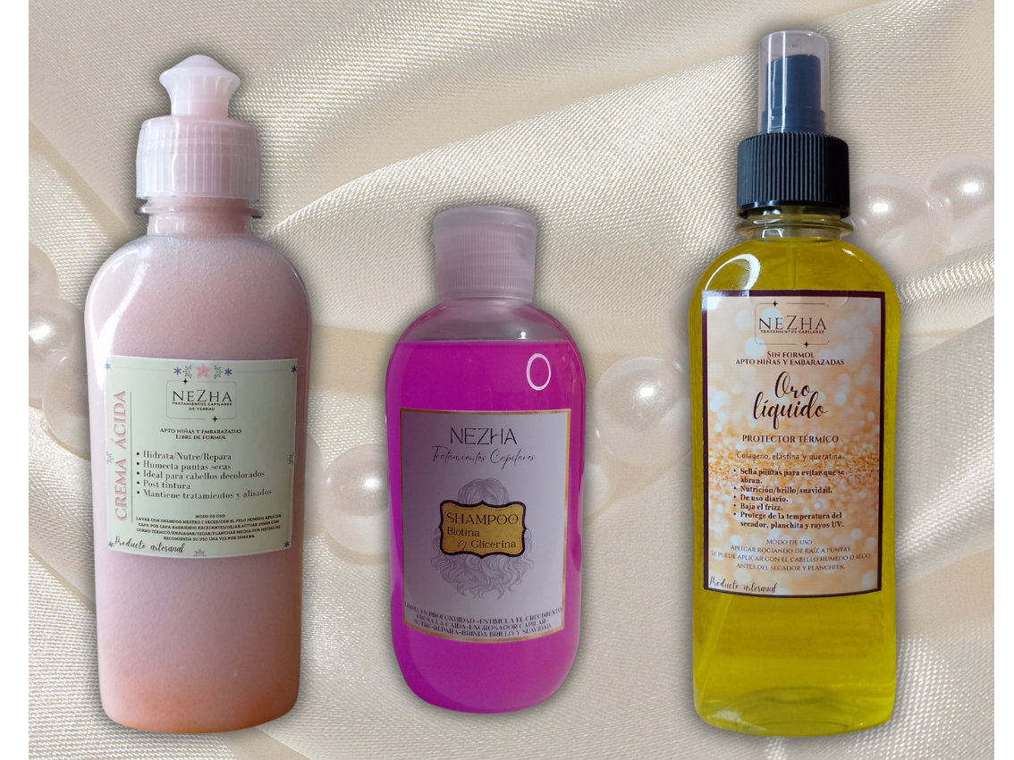 Crema ácida+Oro líquido+Shampoo Biotina