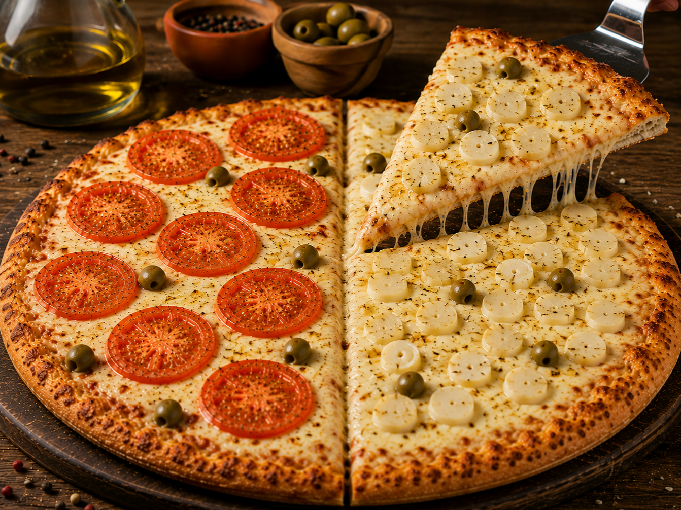 Pizza Gigante de 2 gustos