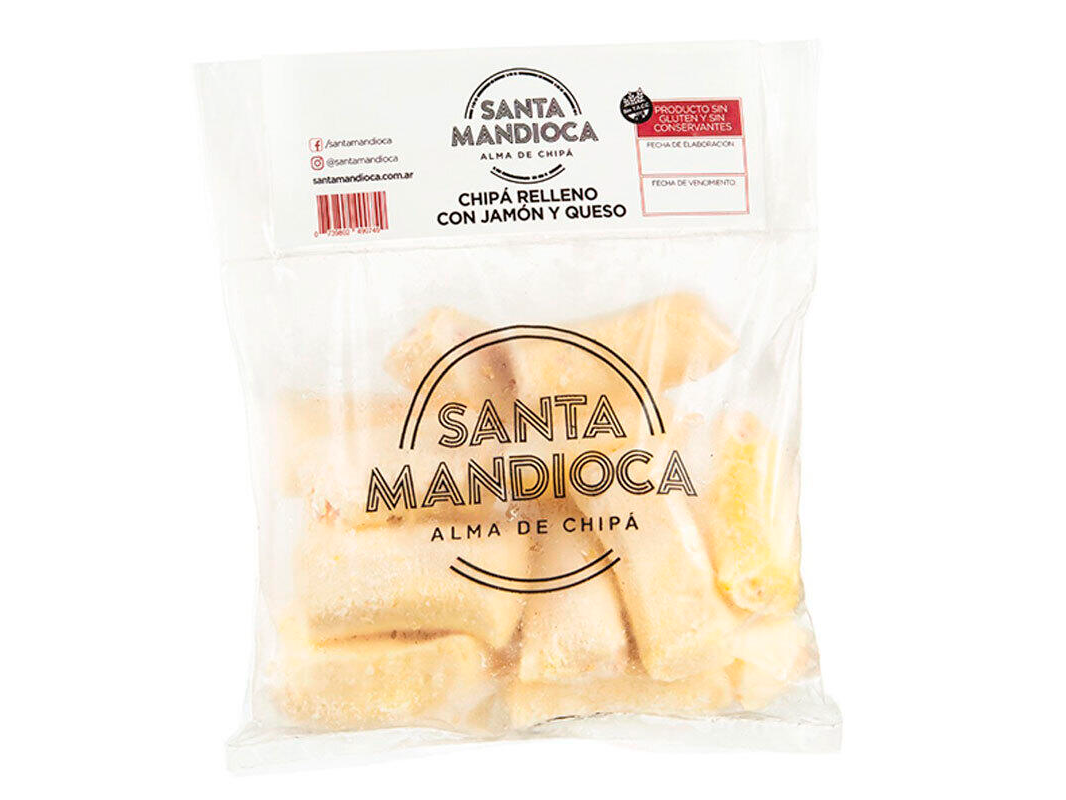 Chipa Relleno de Jamón y Queso x 500g - Santa Mandioca