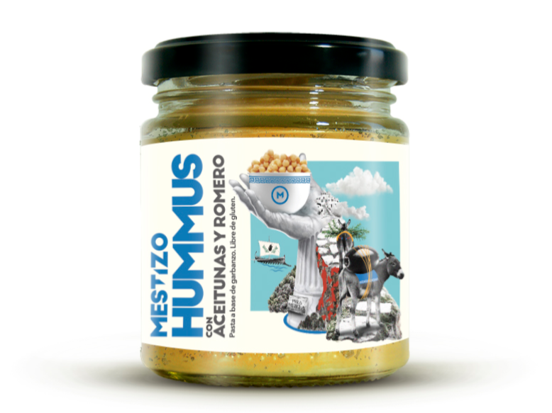 Hummus con Aceitunas y Romero