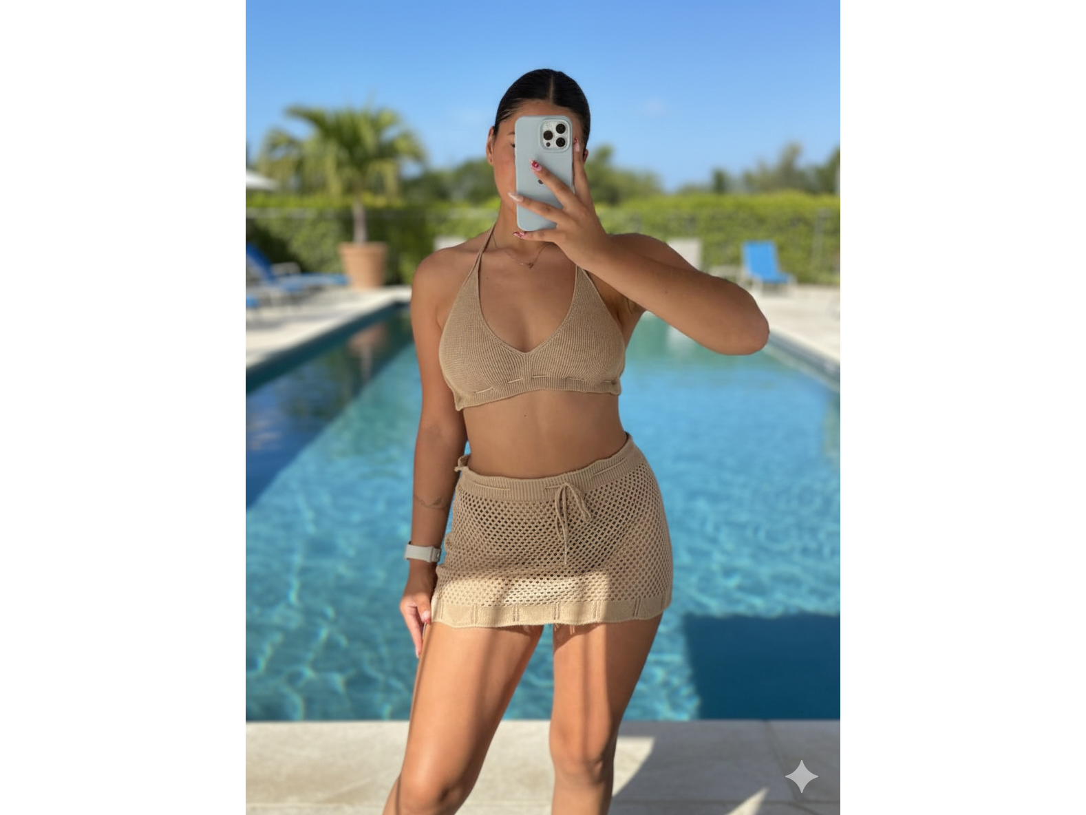 Conjunto de hilo BEIGE