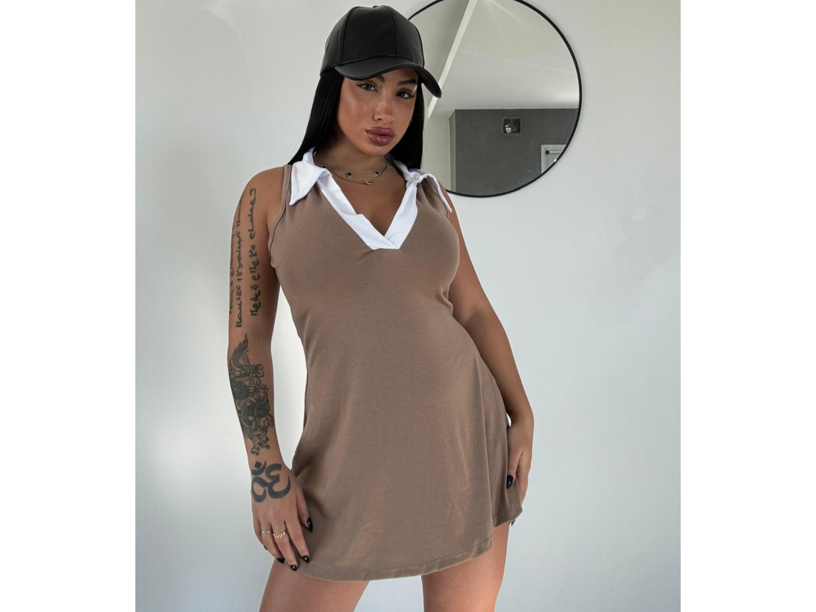 VESTIDO DEPORTIVO MARRON