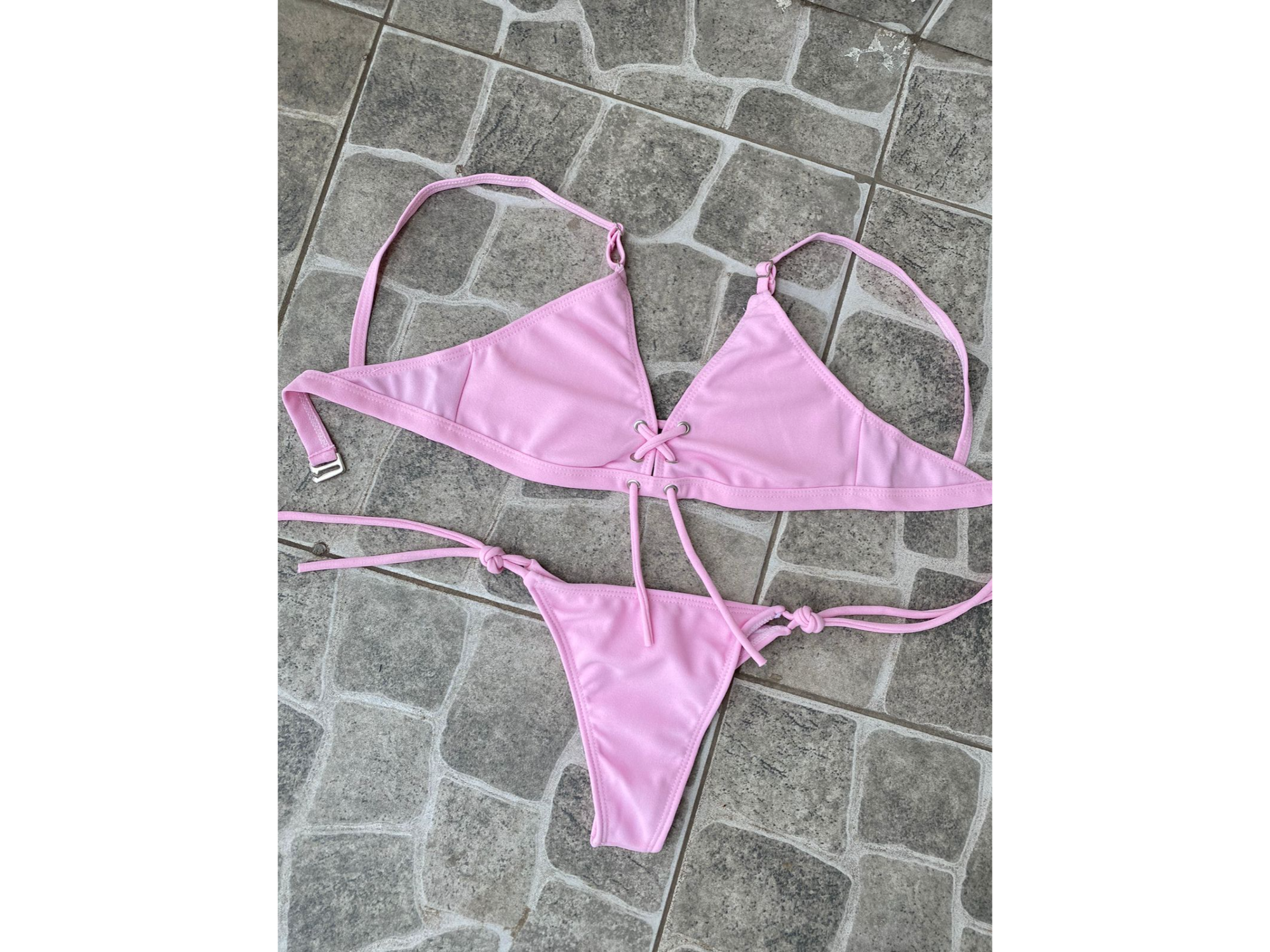 Bikini cordón ROSA CLARO