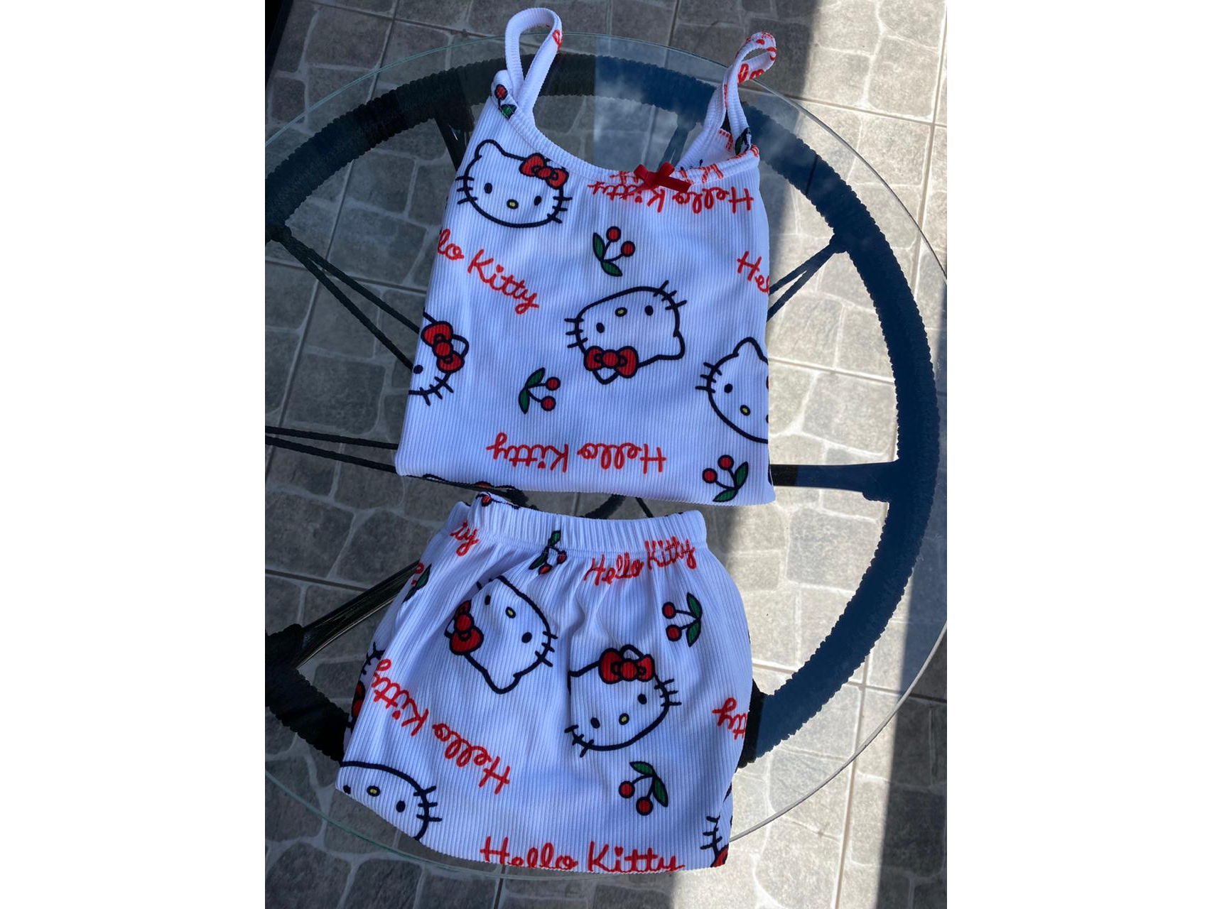 Pijama Kitty BLANCO CEREZA 🍒