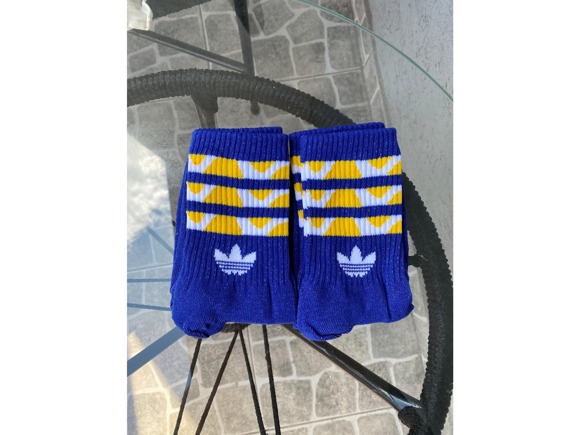 ADIDAS AZUL LINEAS Amarillo/blanco