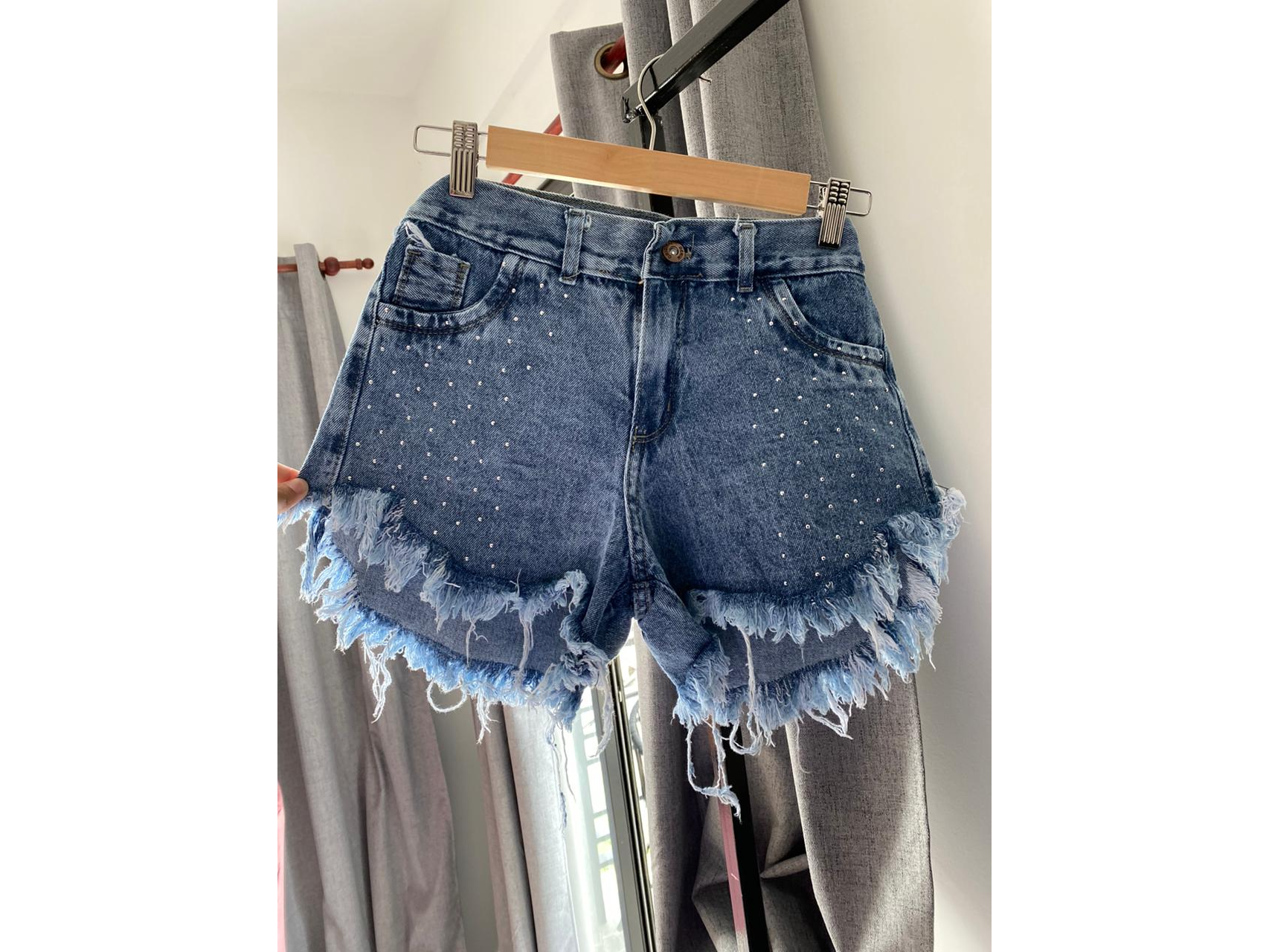 Short azul brillo