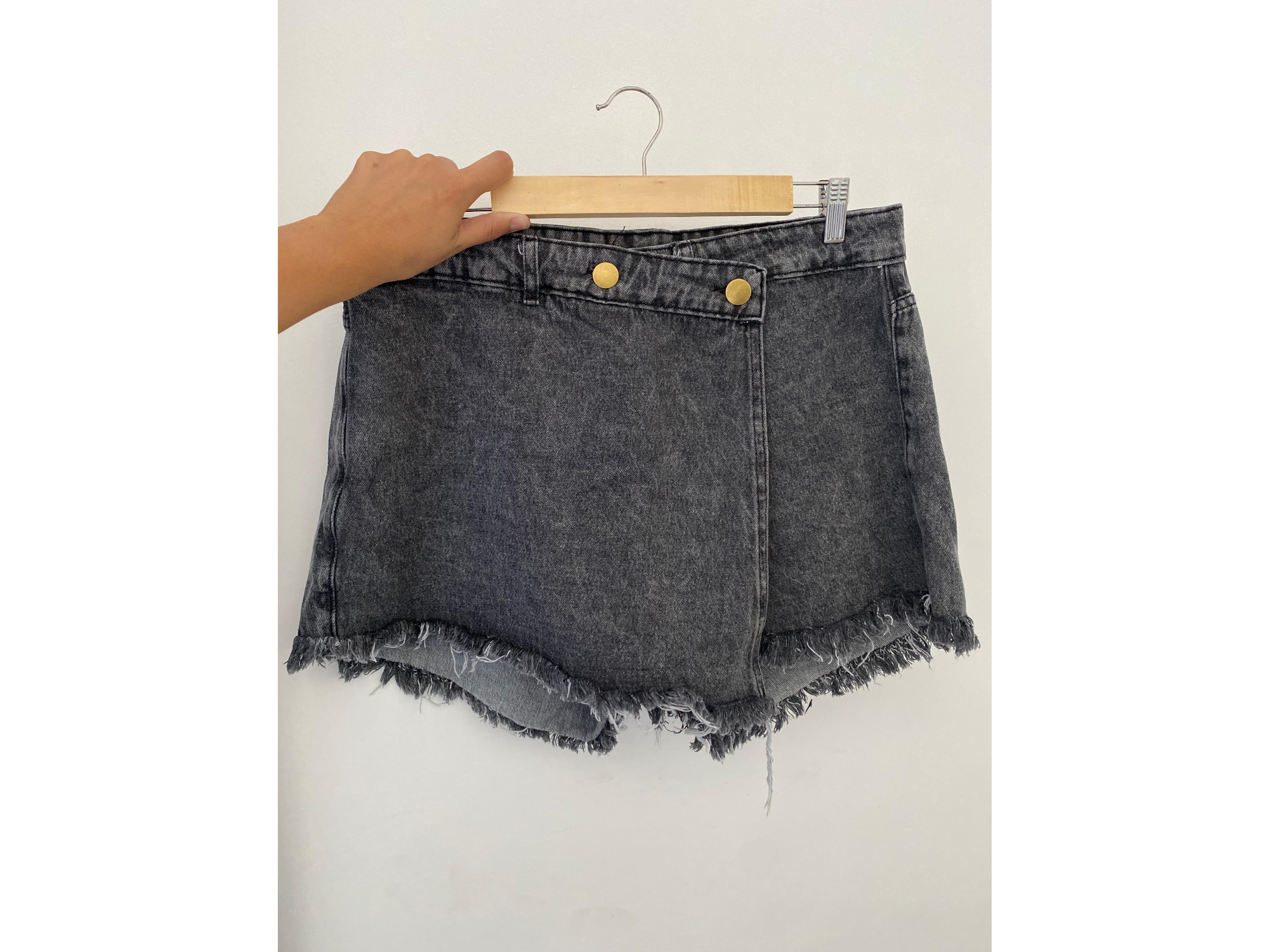 Pollera short gris nevado