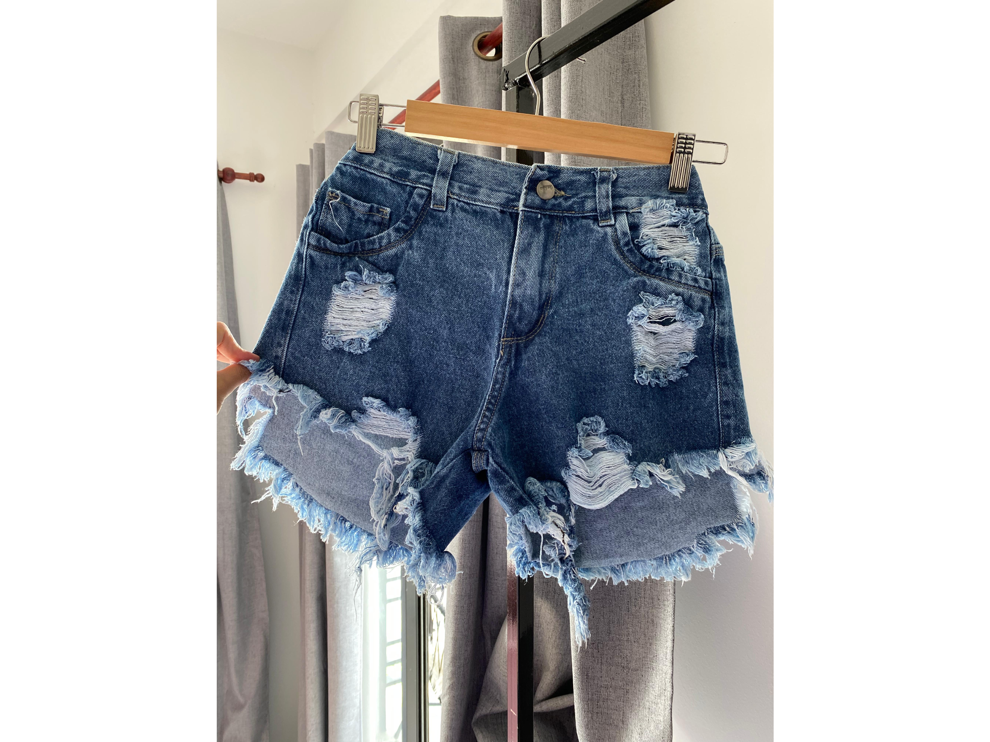 Short rotura azul rígido