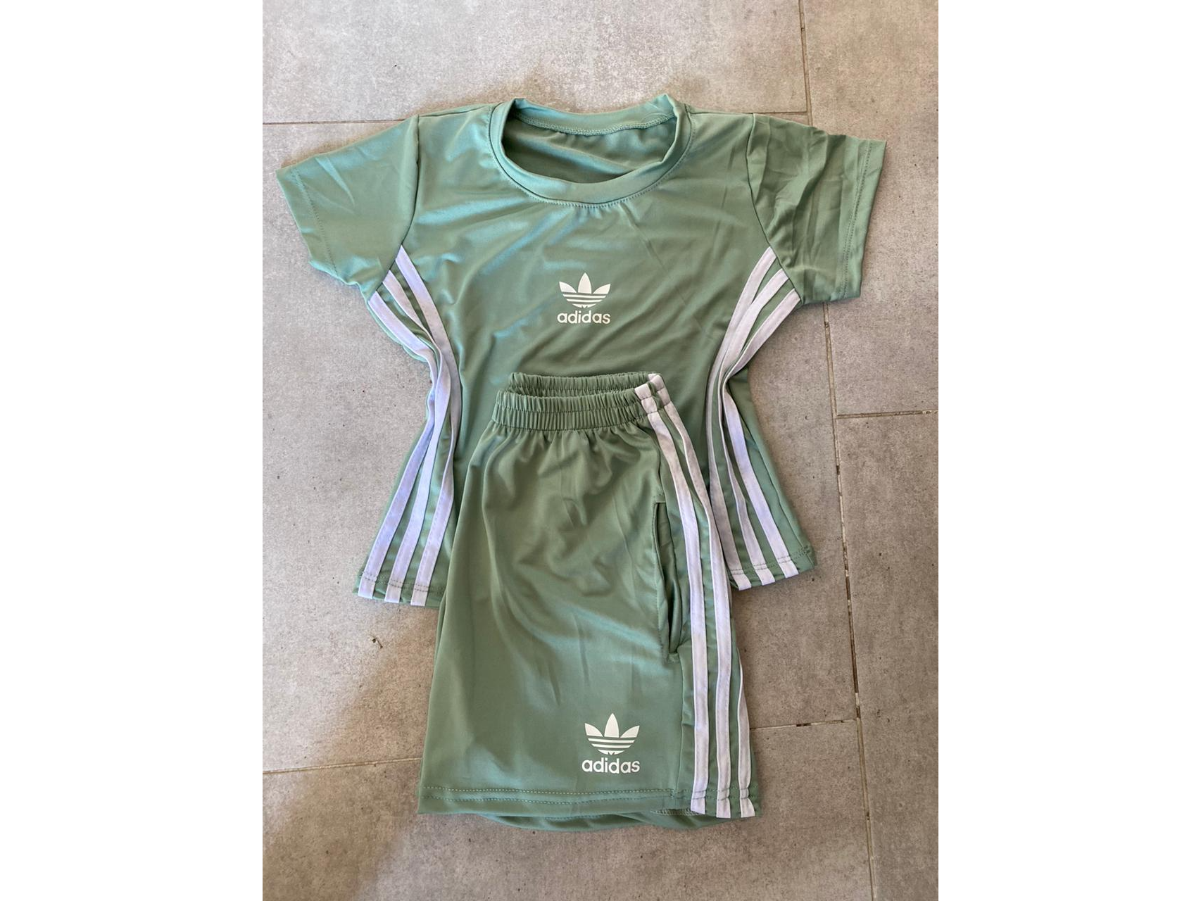 Conj adidas VERDE AGUA