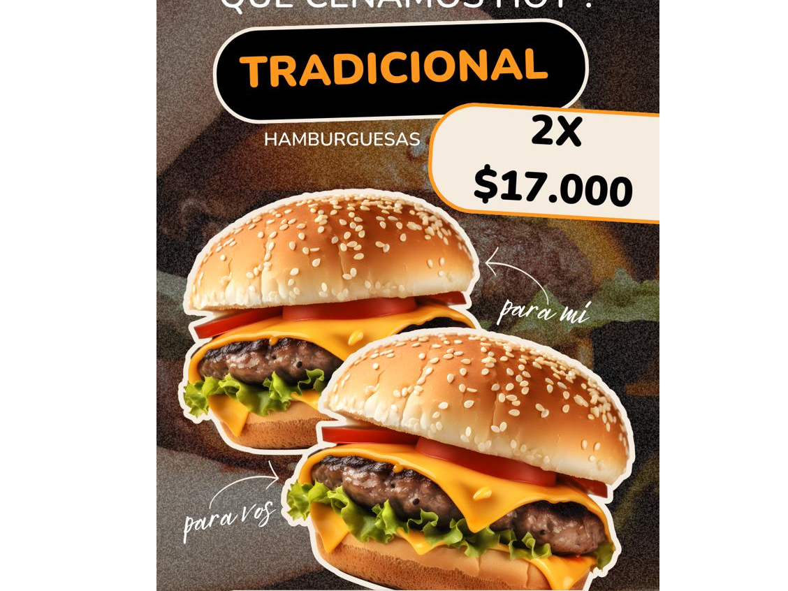 2 HAMBURGUESAS TRADICIONAL