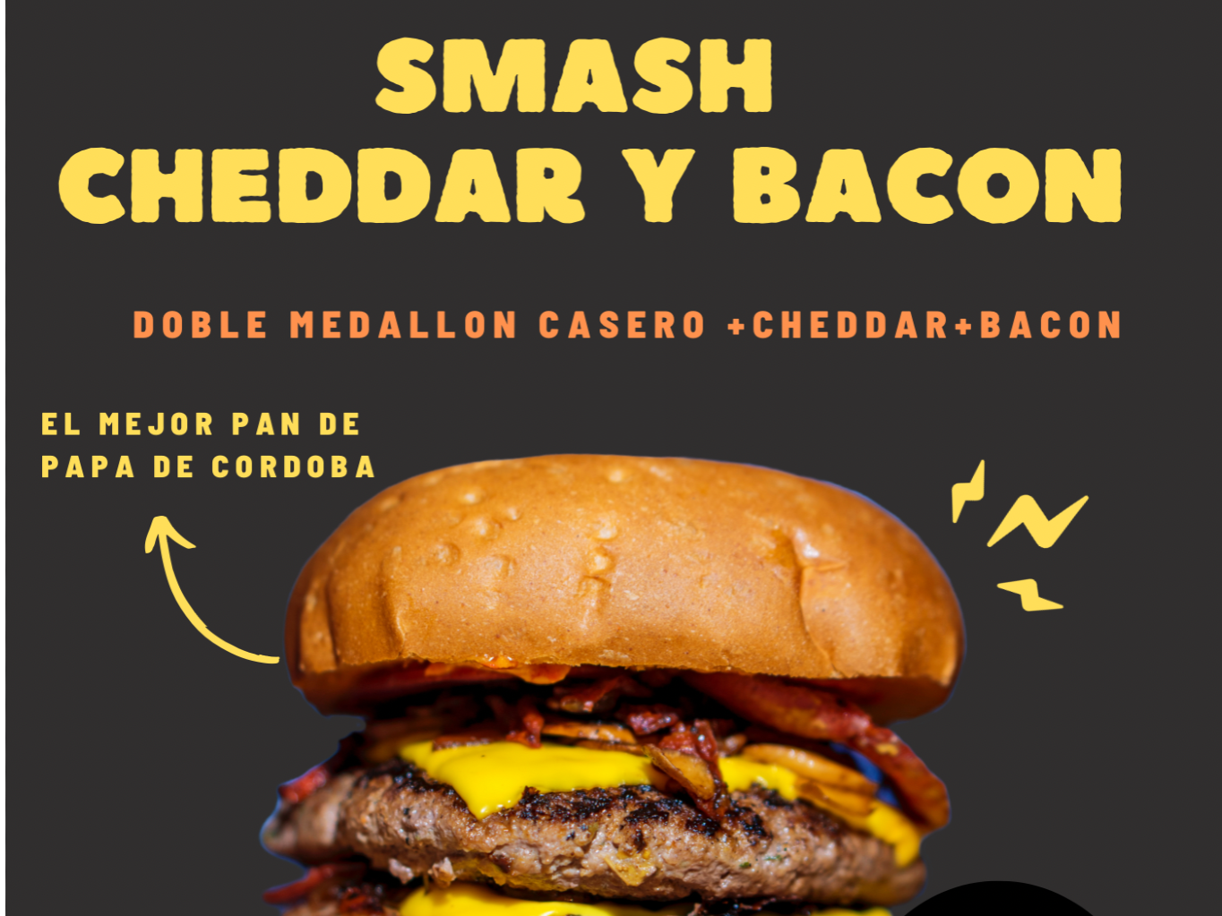 2 SMASH DOBLES CHEDDAR Y BACON