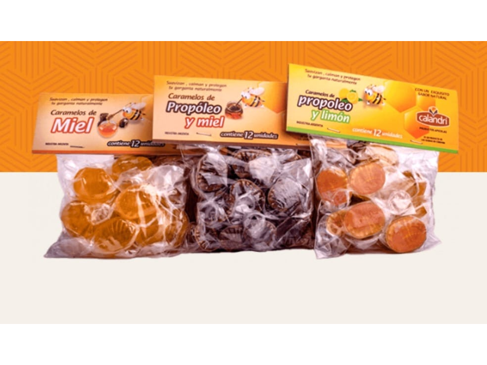 CARAMELOS DE MIEL/PROPÓLEO  Y MIEL/ PROPÓLEO Y LIMÓN