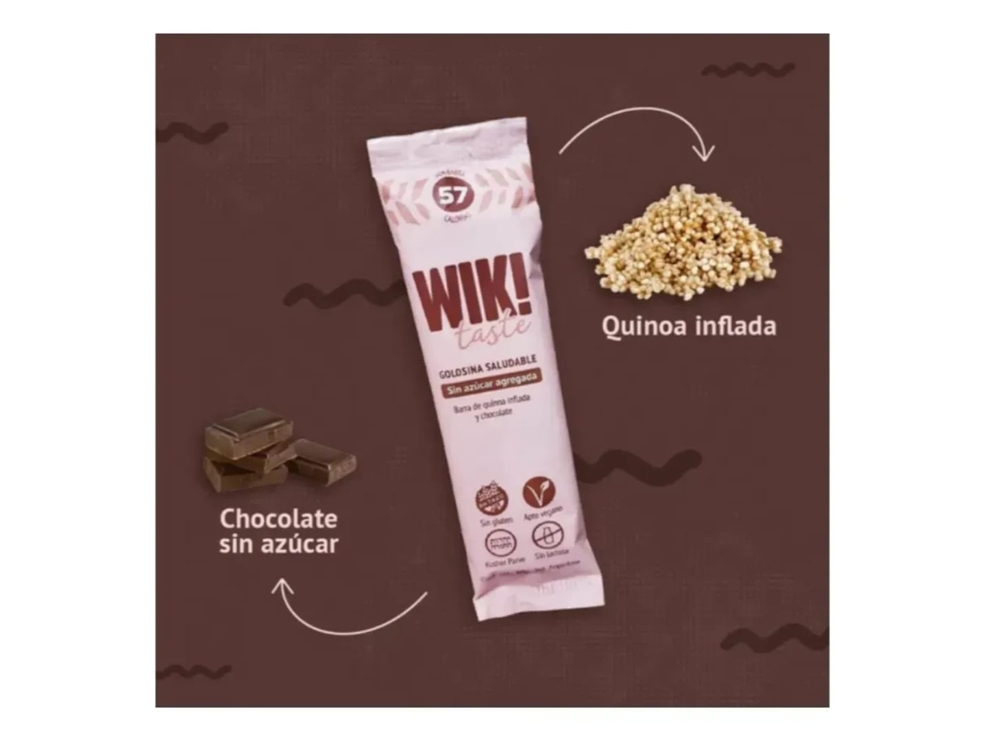 BARRA DE QUINOA INFLADA Y CHOCOLATE