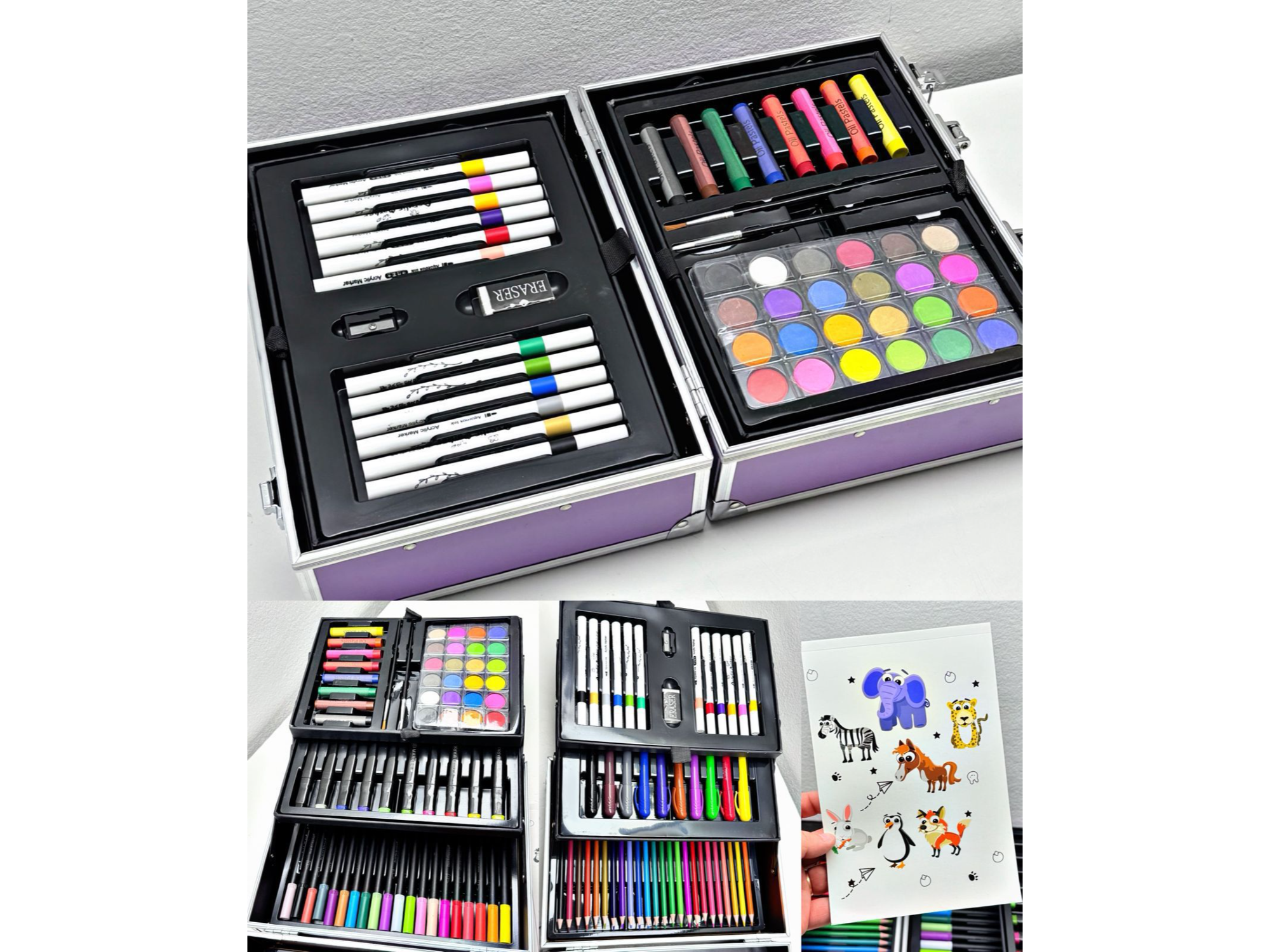 Set de Arte 133 Piezas valija metálica