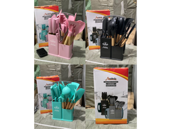 SET UTENCILLOS PARA COCINA 19 PCS DE SILICONA