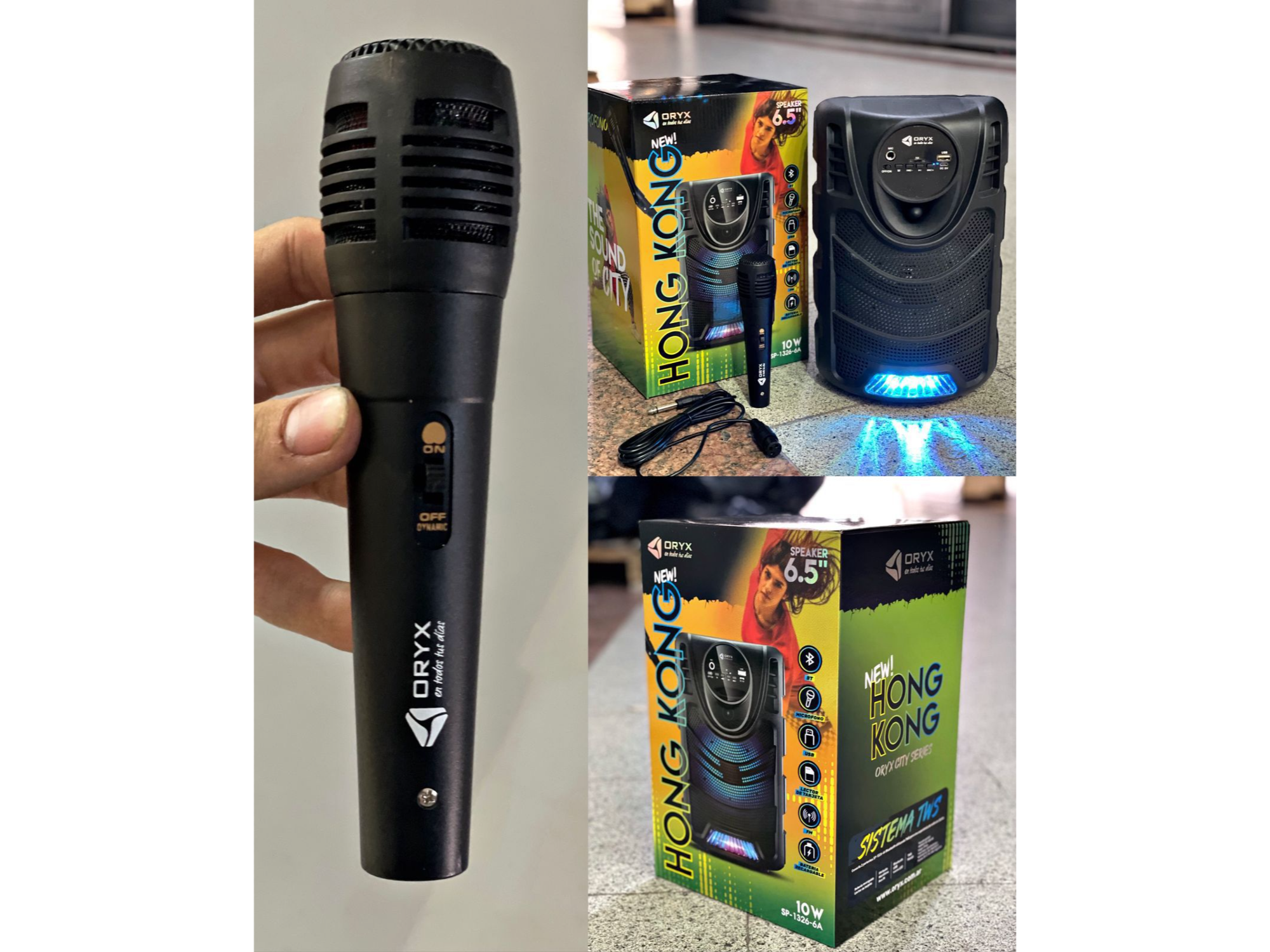 Parlante Portátil ORYX 6.5” con Micrófono