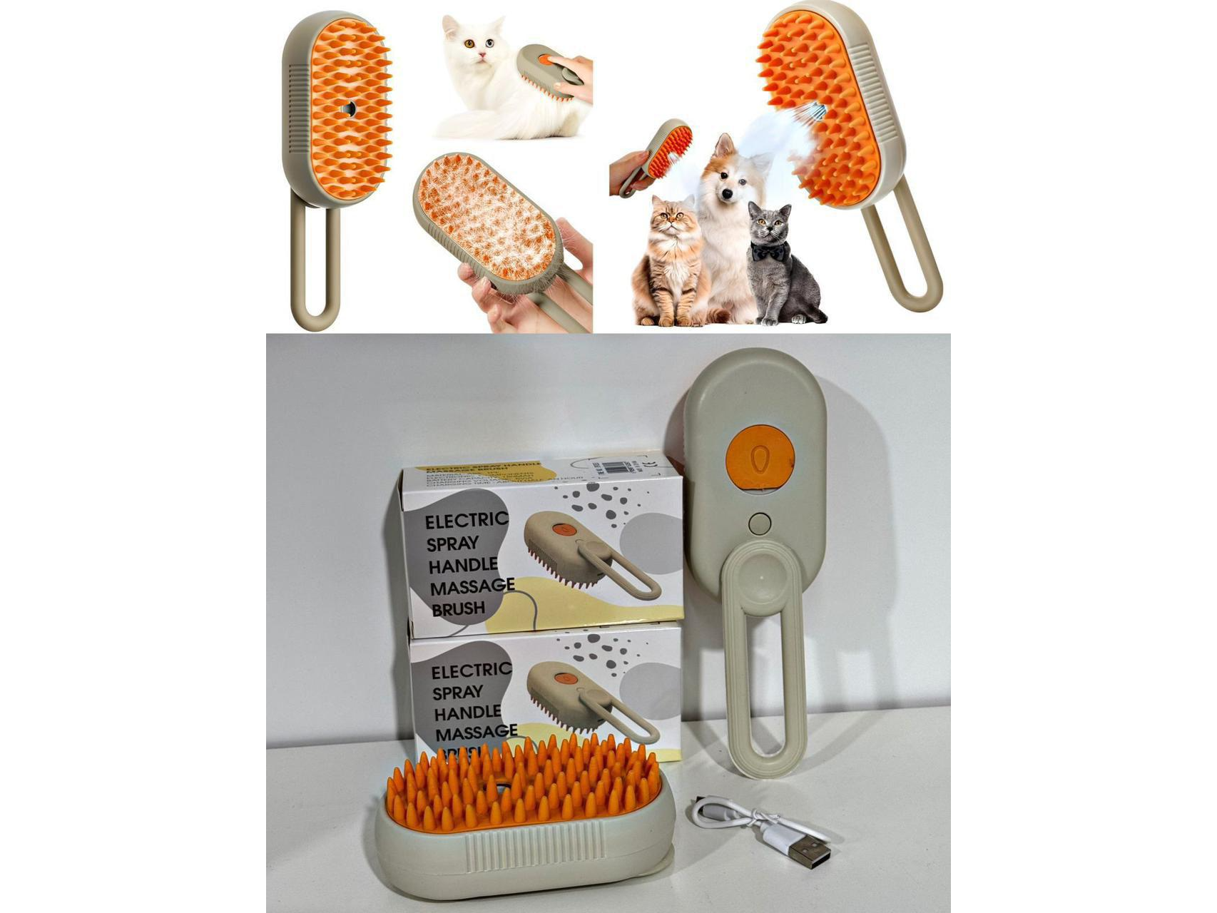 Cepillo Eléctrico 3 en 1 para Mascotas