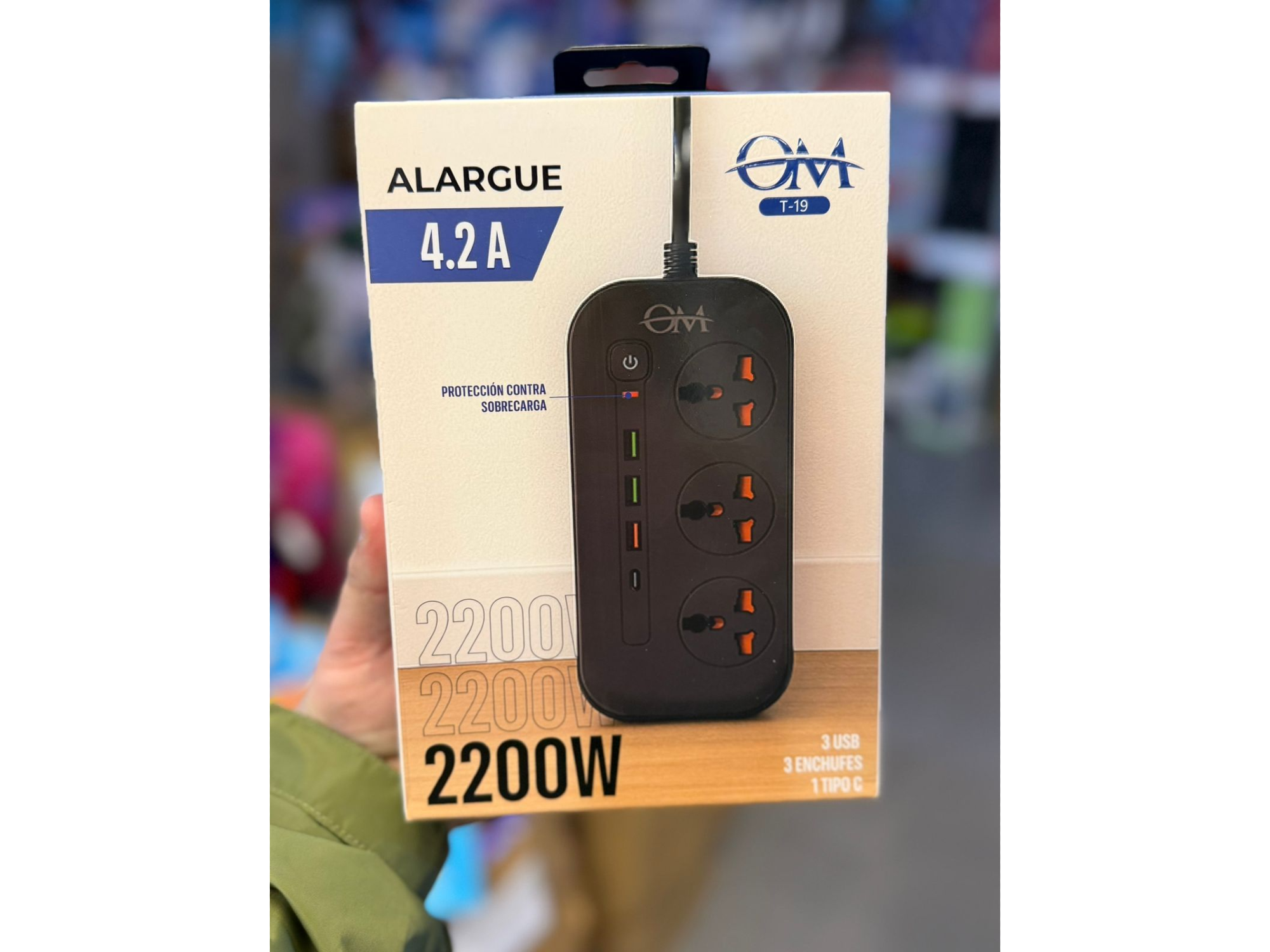 Alargue Multitoma OM 4.2A – 2200W