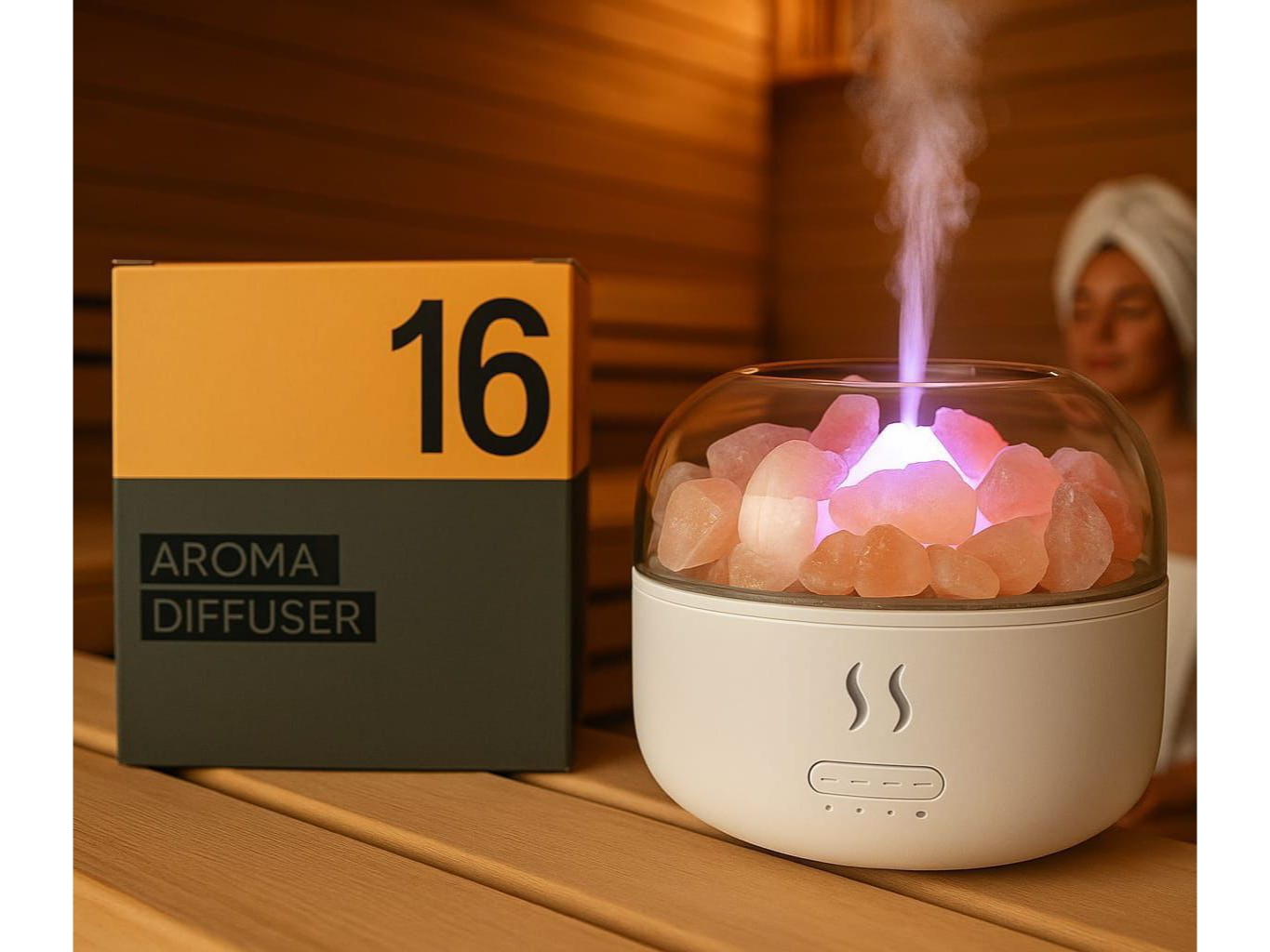 HUMIDIFICADOR VOLCAN CON PIDERA DE SAL