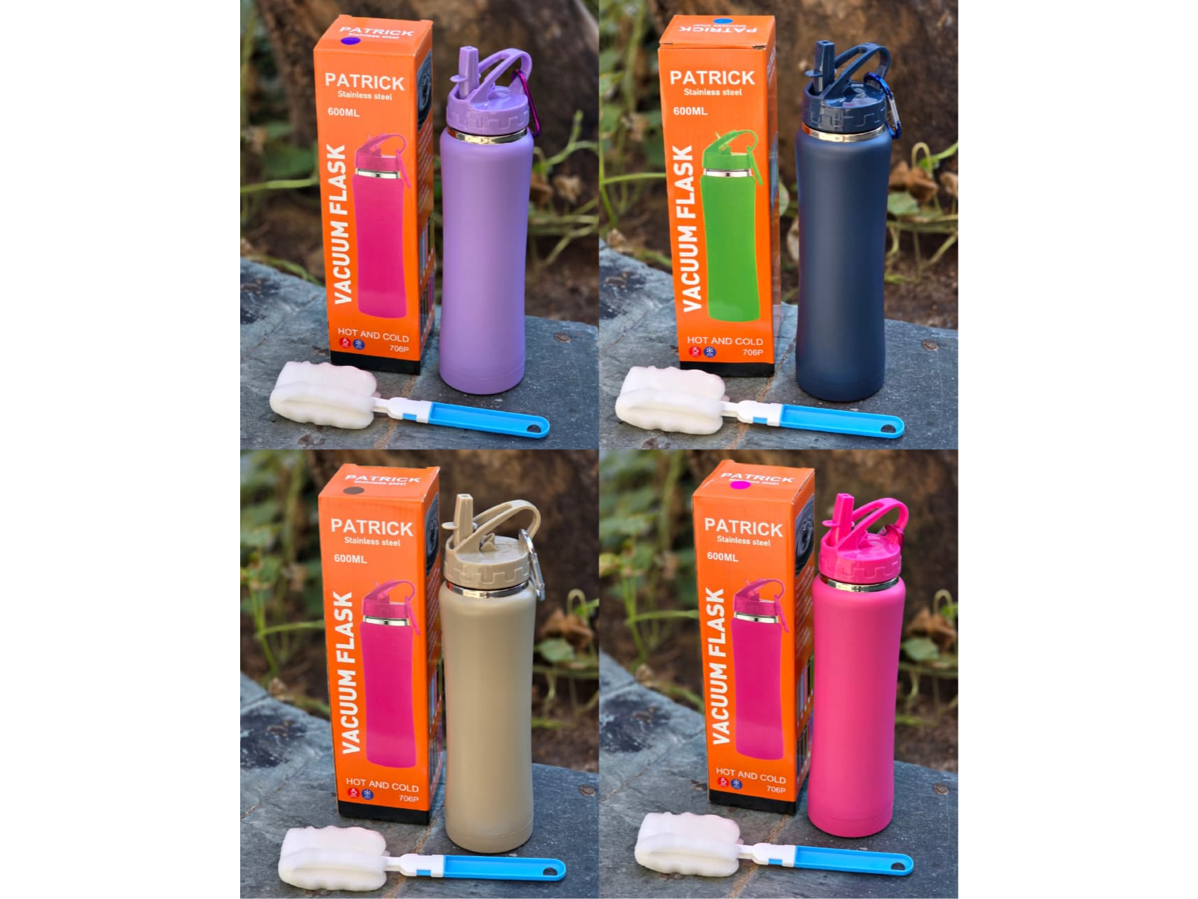 BOTELLA TÉRMICA ACERO INOXIDABLE 600M