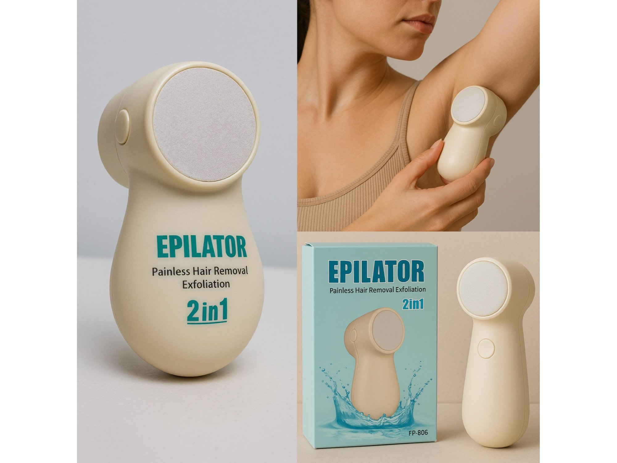 DEPILADOR & EXFOLIANTE BATERIA RECARGABLE 2 EN 1