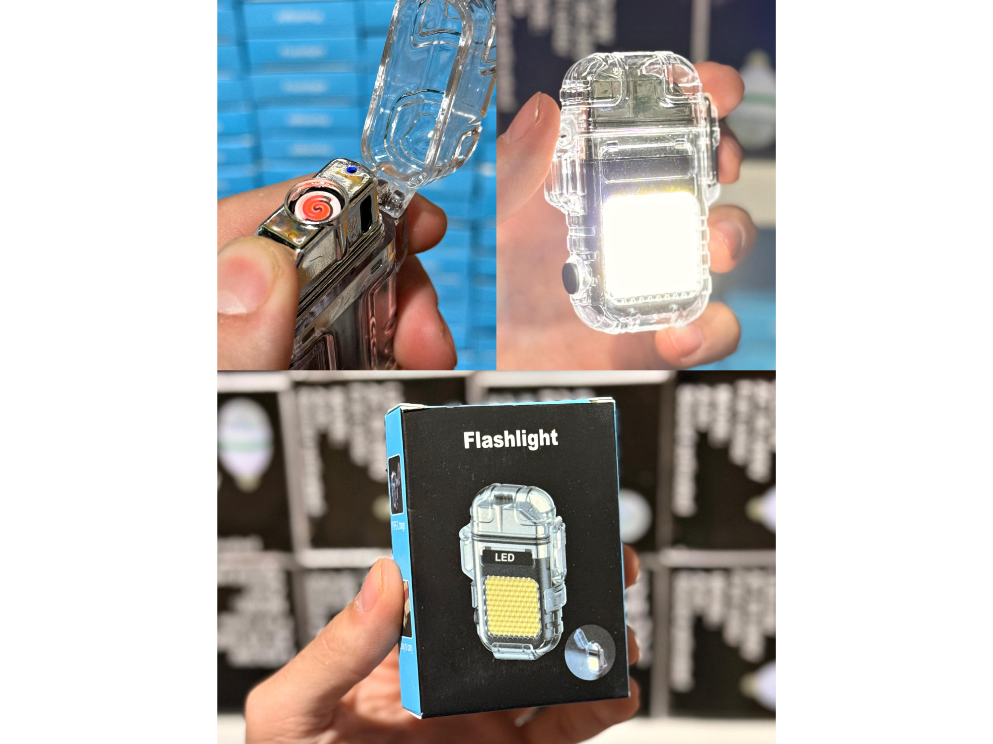 📌 Encendedor Eléctrico + Linterna LED