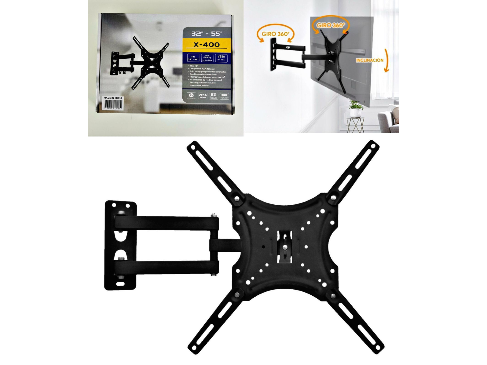 SOPORTE DE TV MÓVIL CON BRAZO