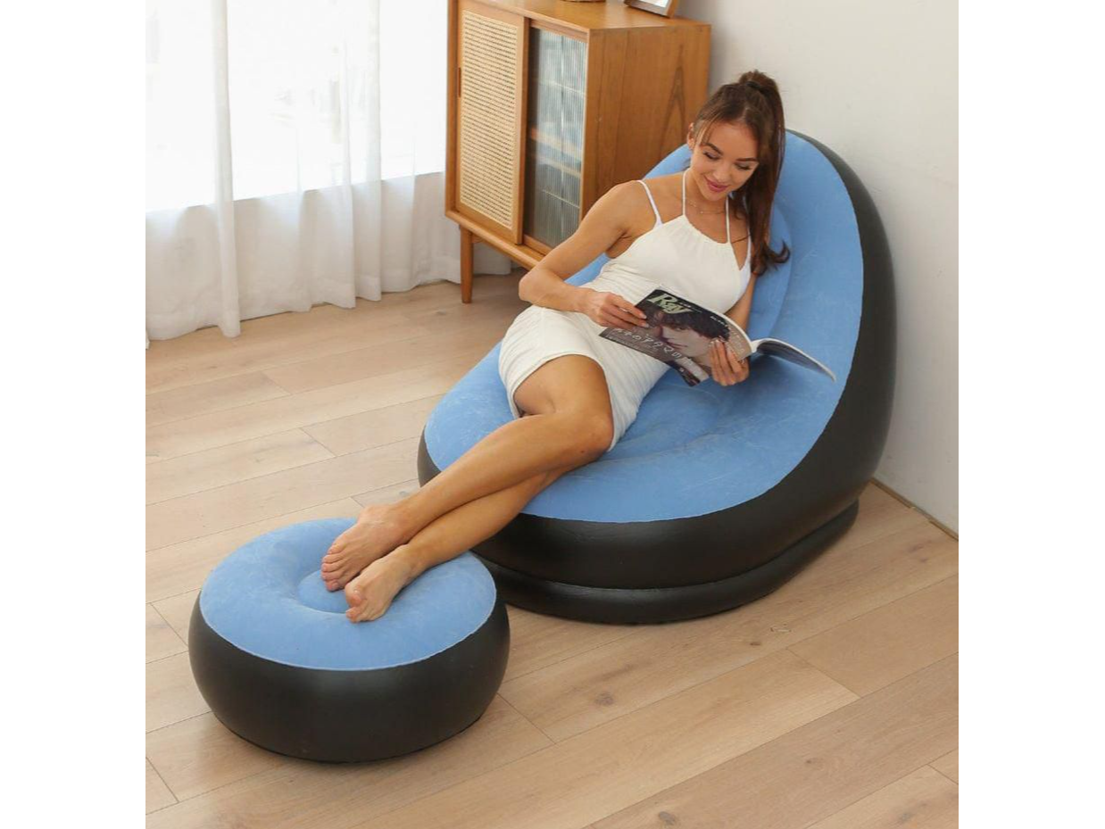 SILLON INFLABLE CON APOYAPIES
