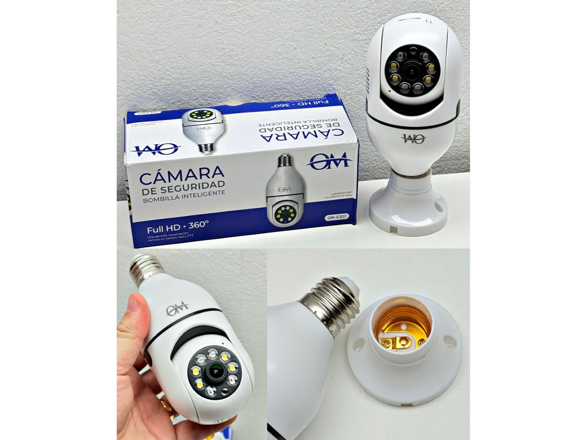 CAMARA FOCO IP CON WIFI Y VISION 360°