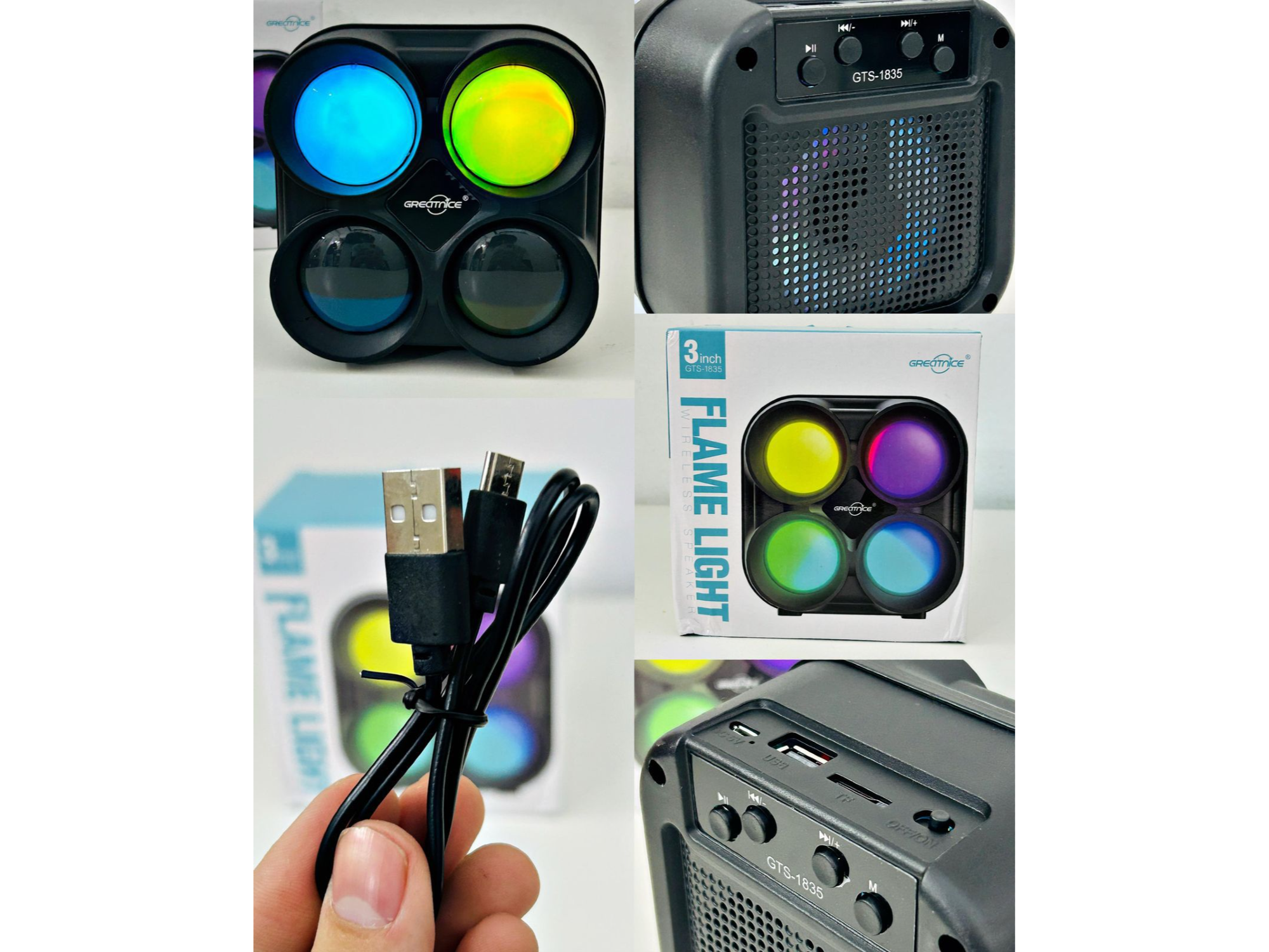 PARLANTE SPEAKER 3" CON PROTON X4 led