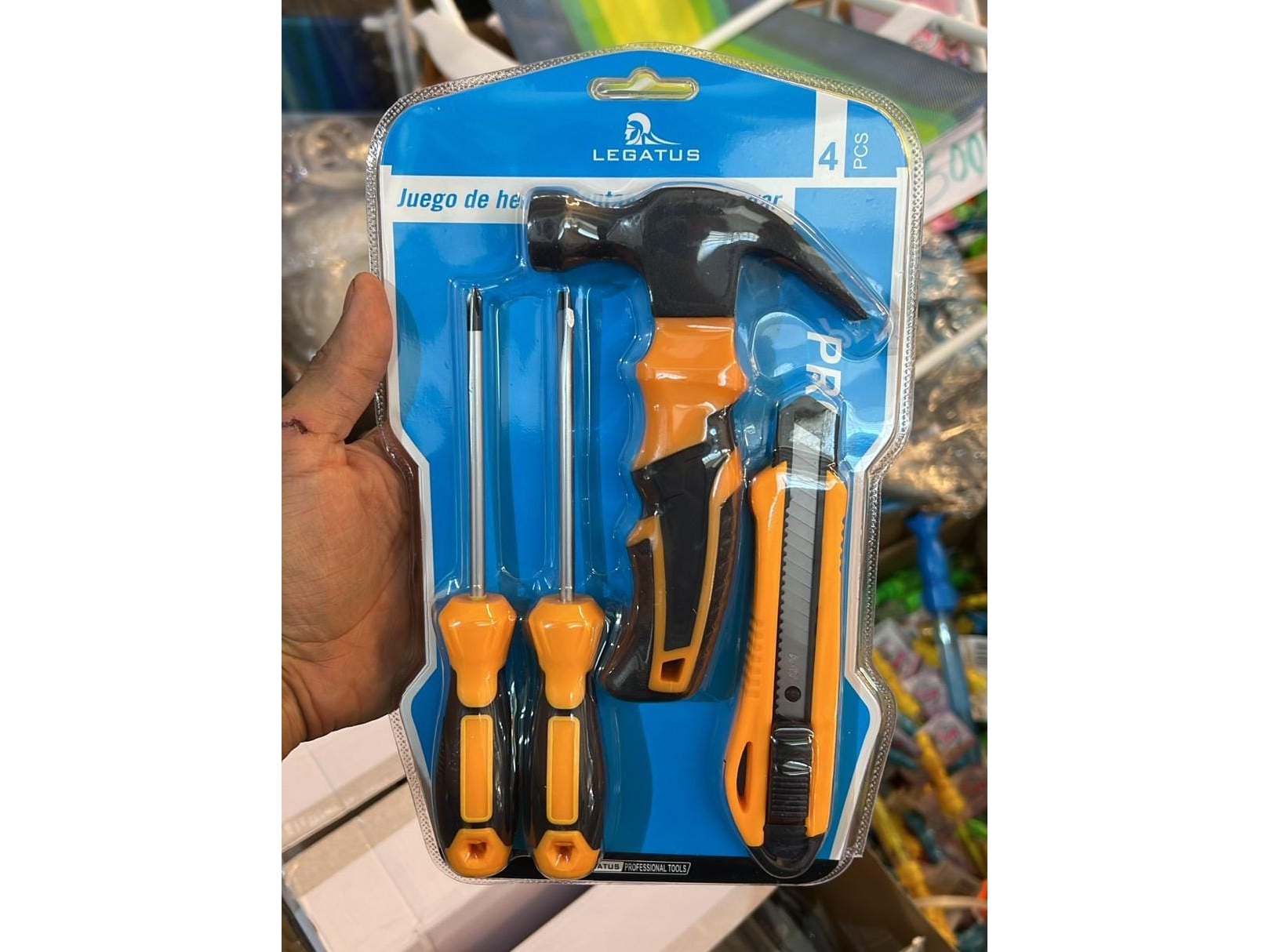 Juego de Herramienta x4 Martillo, cuttee y destornillador – Legatus