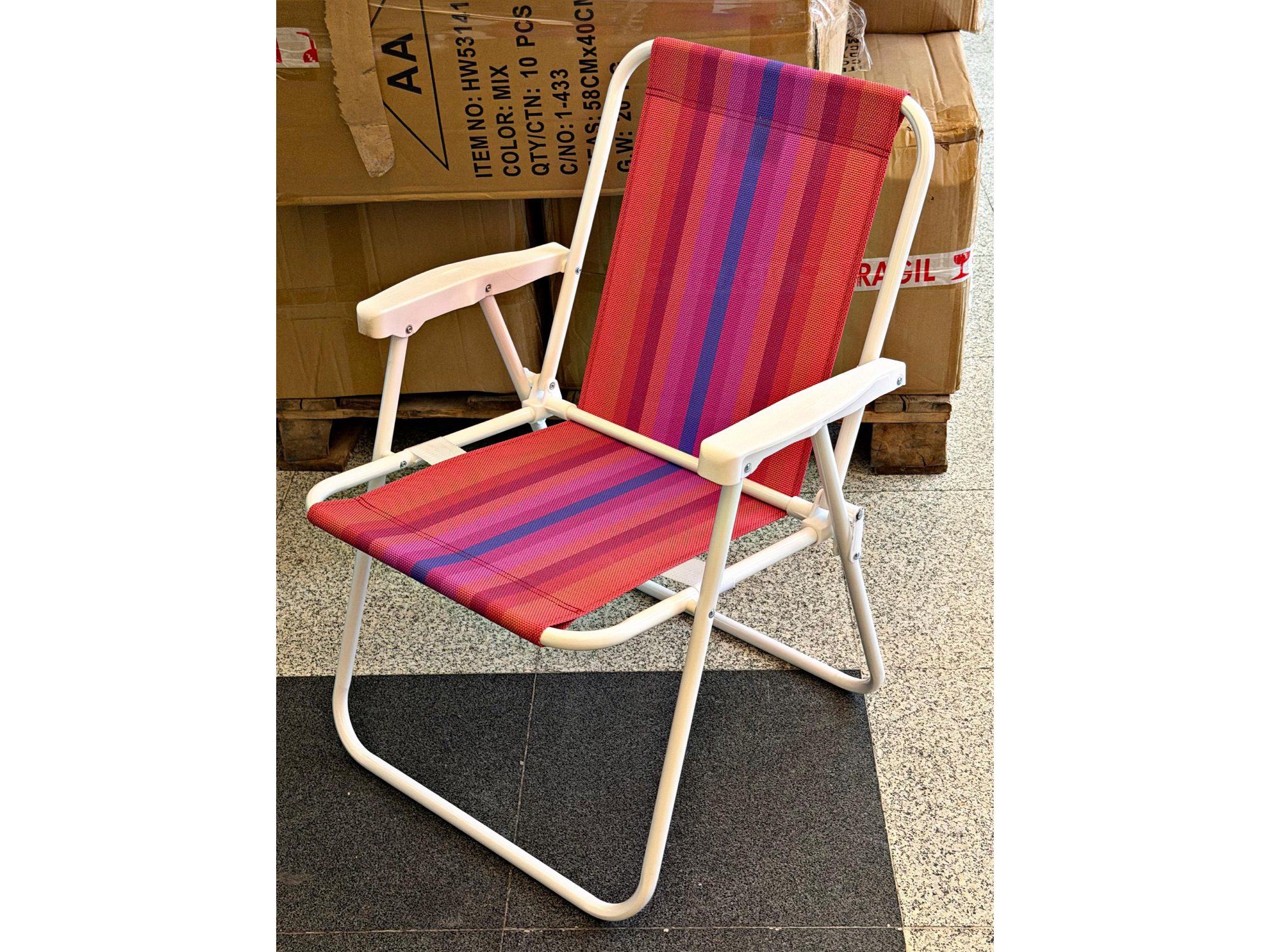 Sillón Playero Plegable con Apoyabrazos