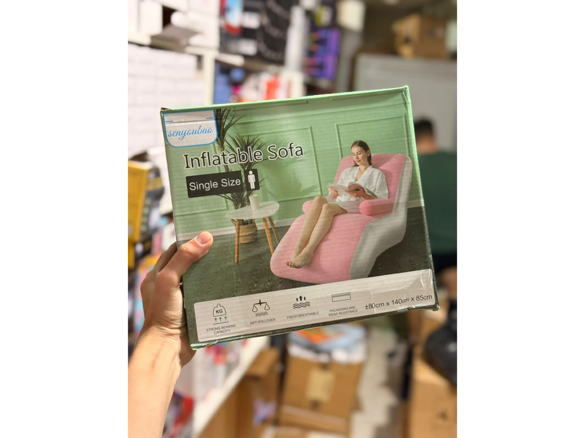 SOFÁ INFLABLE CON APOYA BRAZOS