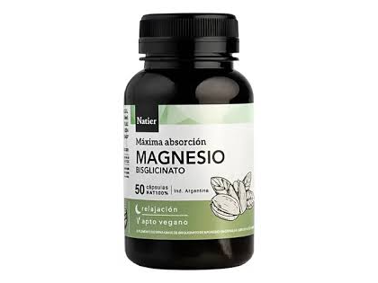 MAGNESIO BLISGLICINATO - NATIER - 50 CAP. (Máxima Absorción – Relajación y Energía)