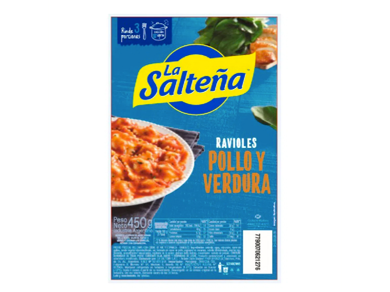 RAVIOLES LA SALTEÑA POLLO Y VERDURAS