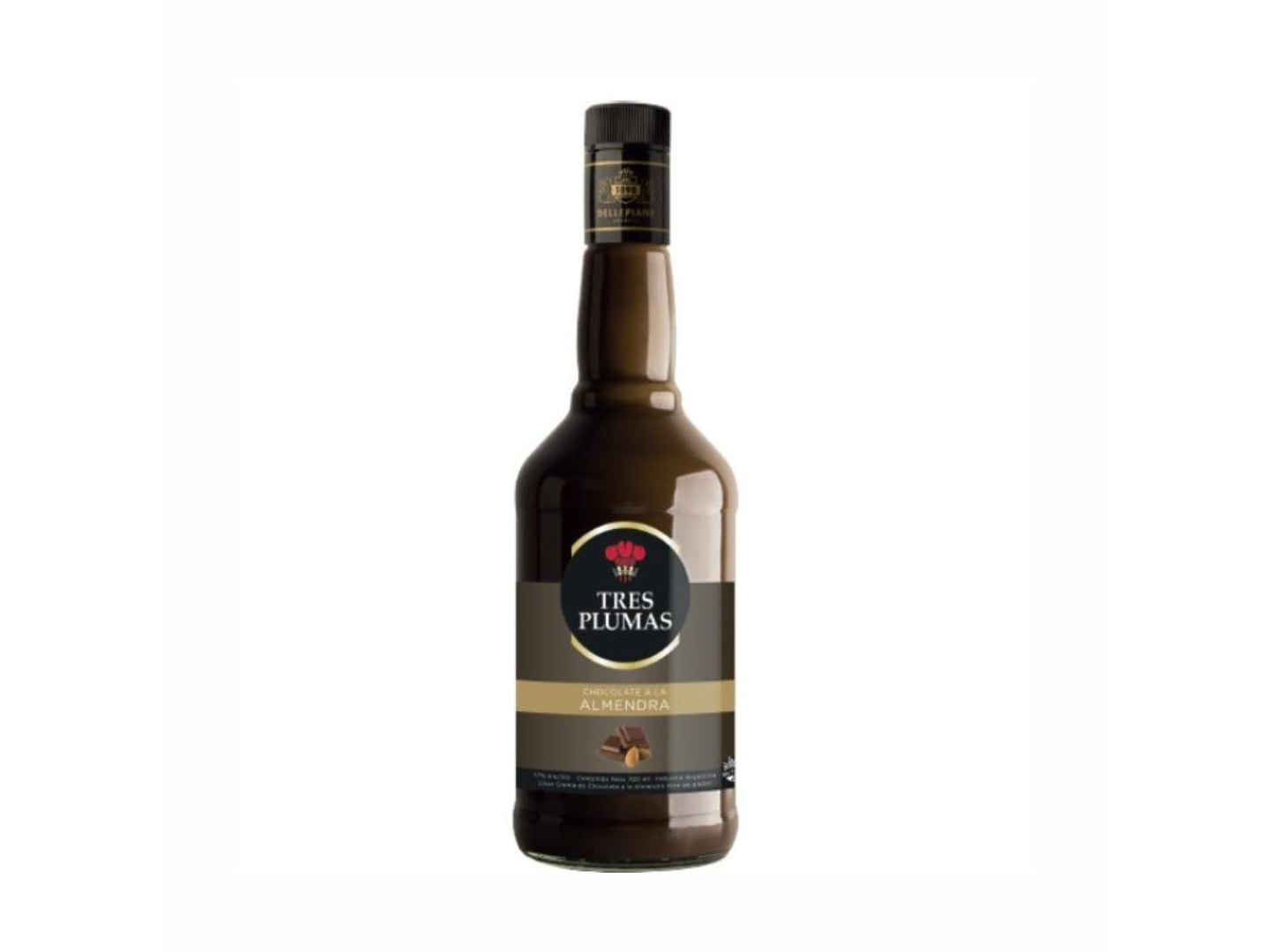 LICOR TRES PLUMAS CHOCOLATE AL ALMENDRA