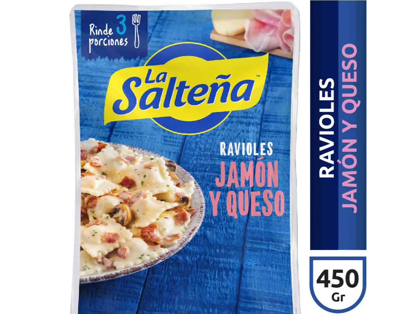 RAVIOLES LA SALTEÑA JAMON Y QUESO