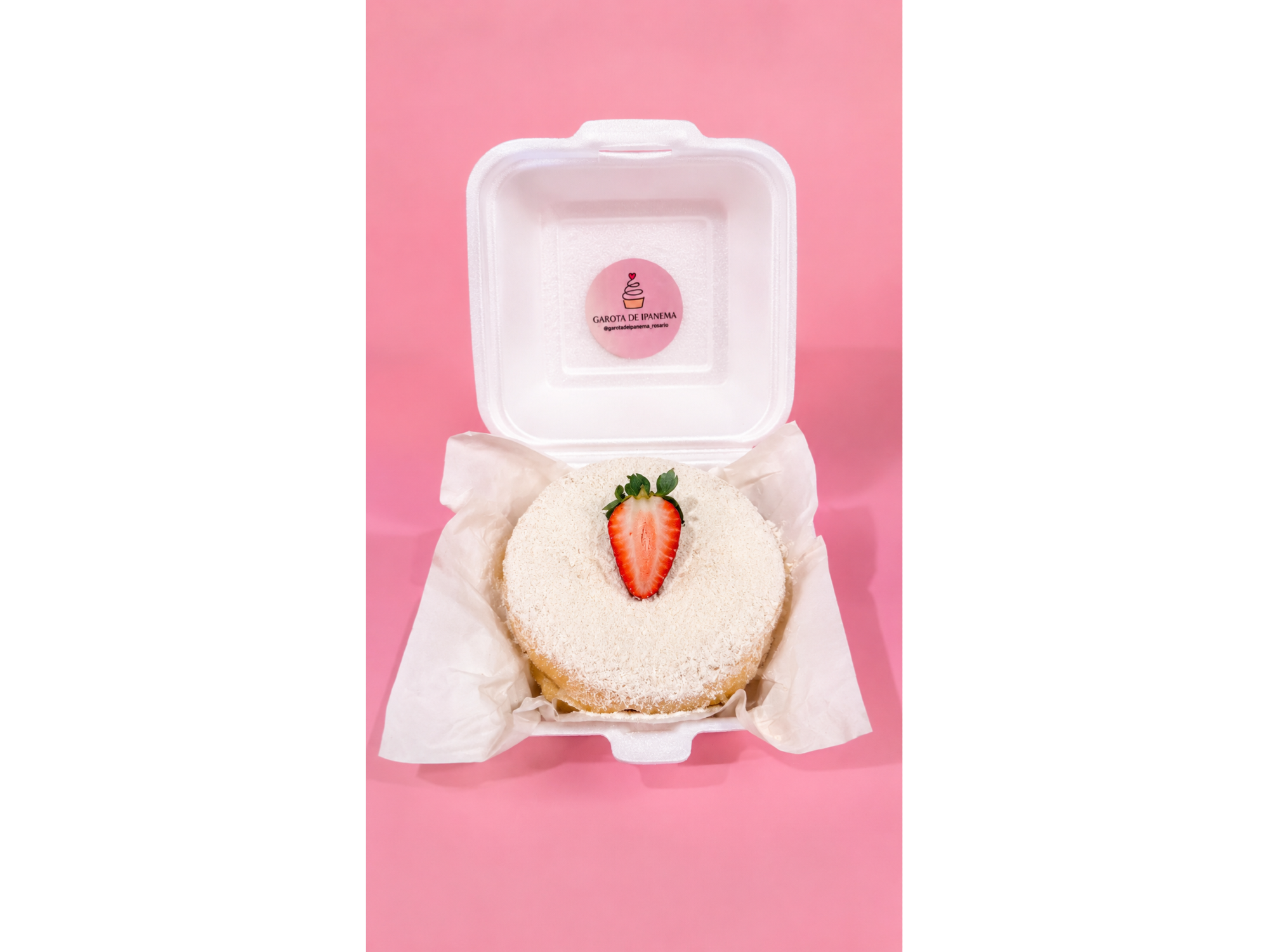 Mini volcán 12cm (nido y frutilla)
